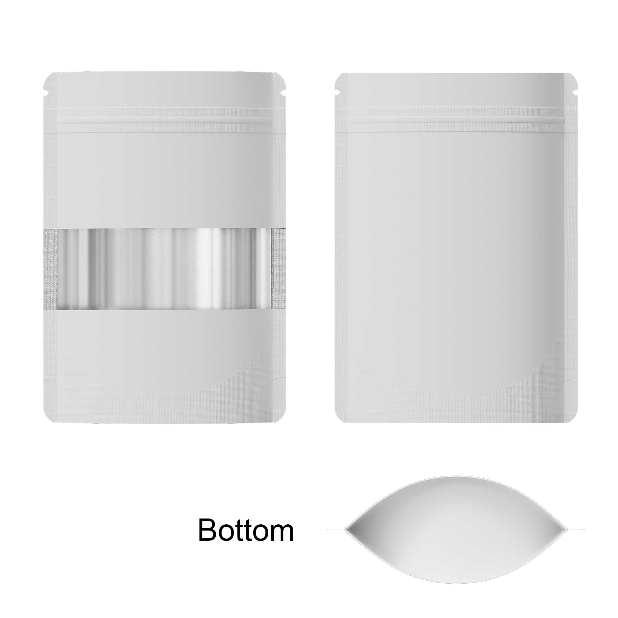 Customizable Matte Frosted Window Mylar Stand Up Zipper Seal Bags (Full Customization)
