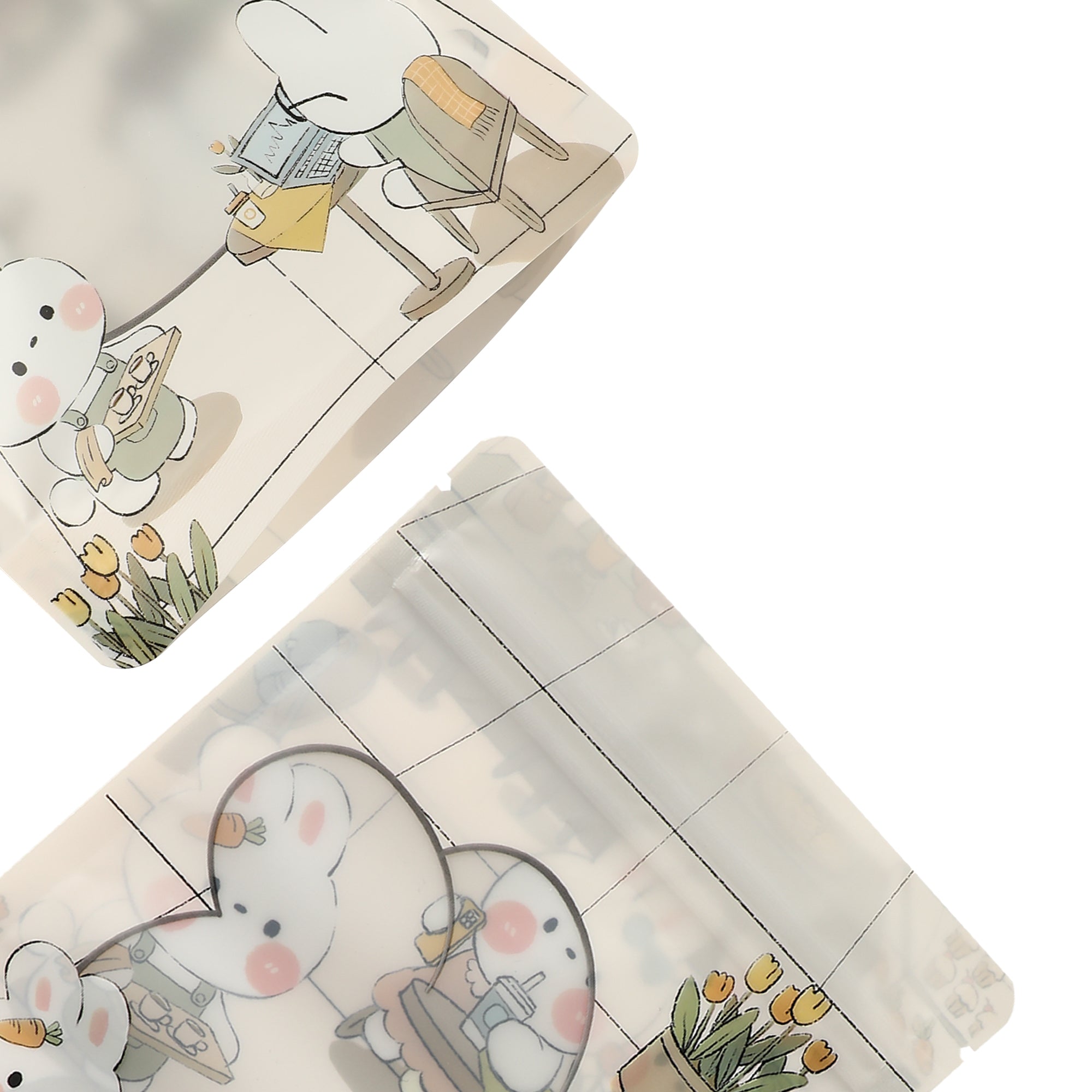 Matte Rabbit Café Designed Windowed Stand Strong® Bags