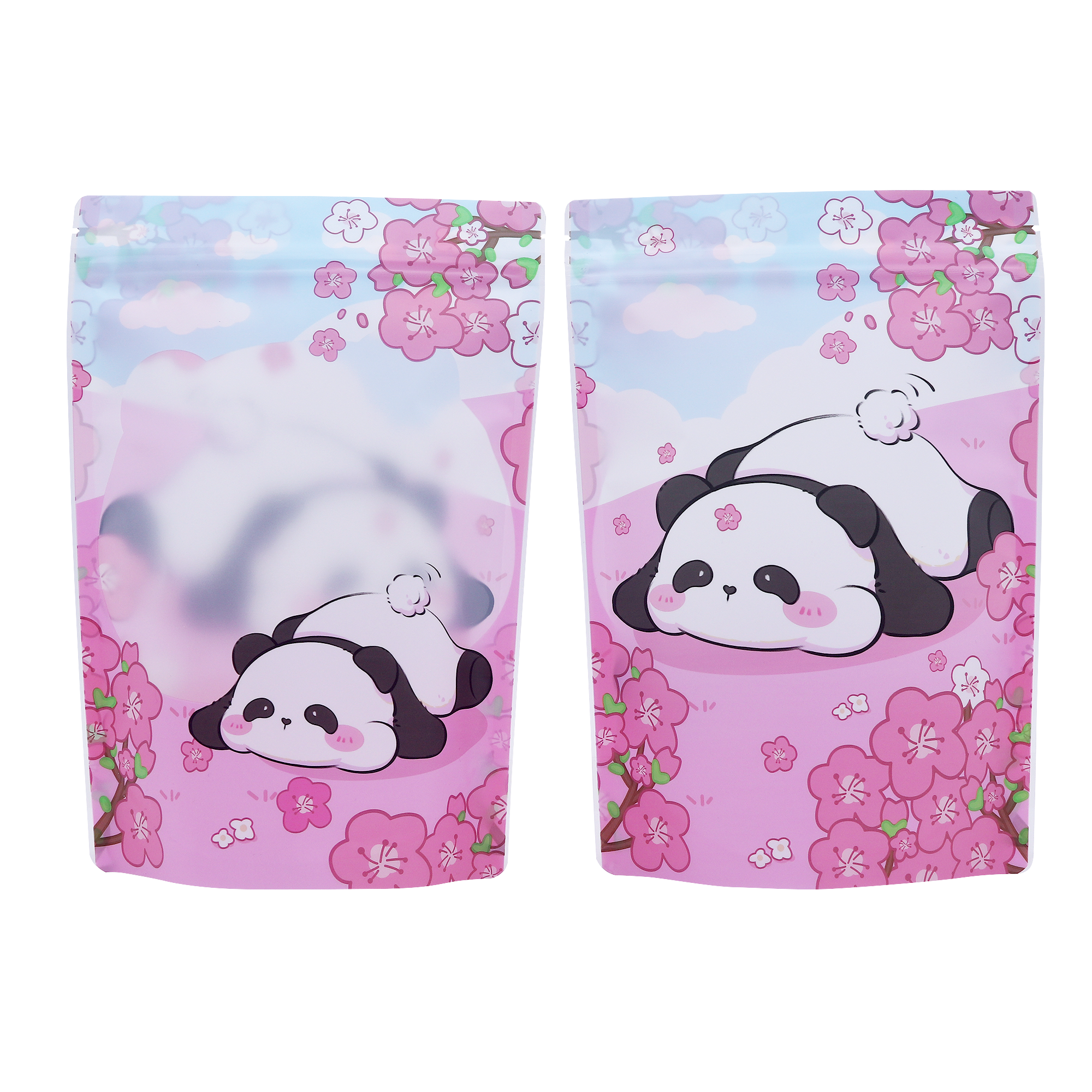 Assorted Panda Four Seasons Designed Stand Strong® Bags with Translucent Window