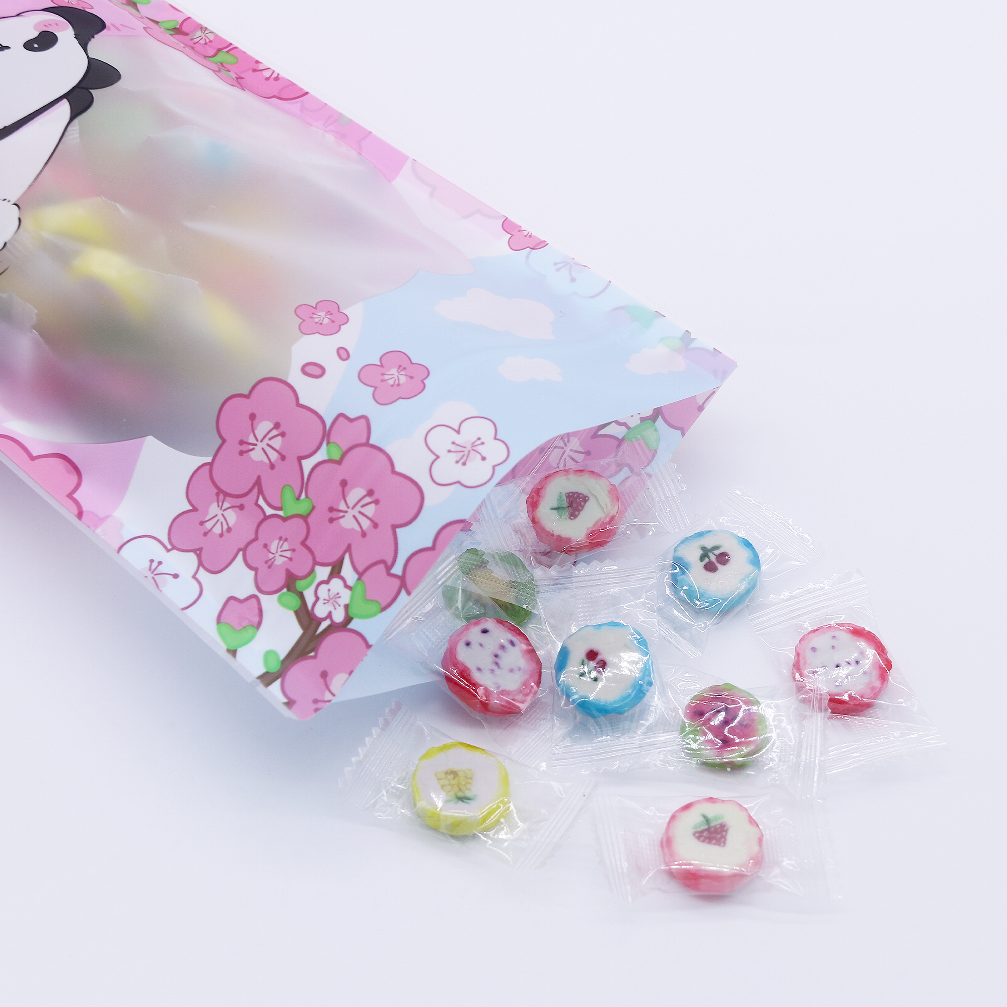 Assorted Panda Four Seasons Designed Stand Strong® Bags with Translucent Window