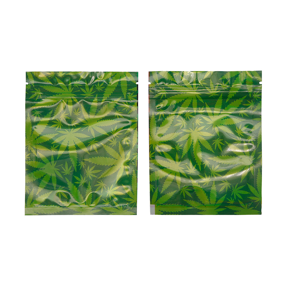 Flat Zipper Seal Bags – Holographic Jamaican Theme Smell Proof Bags