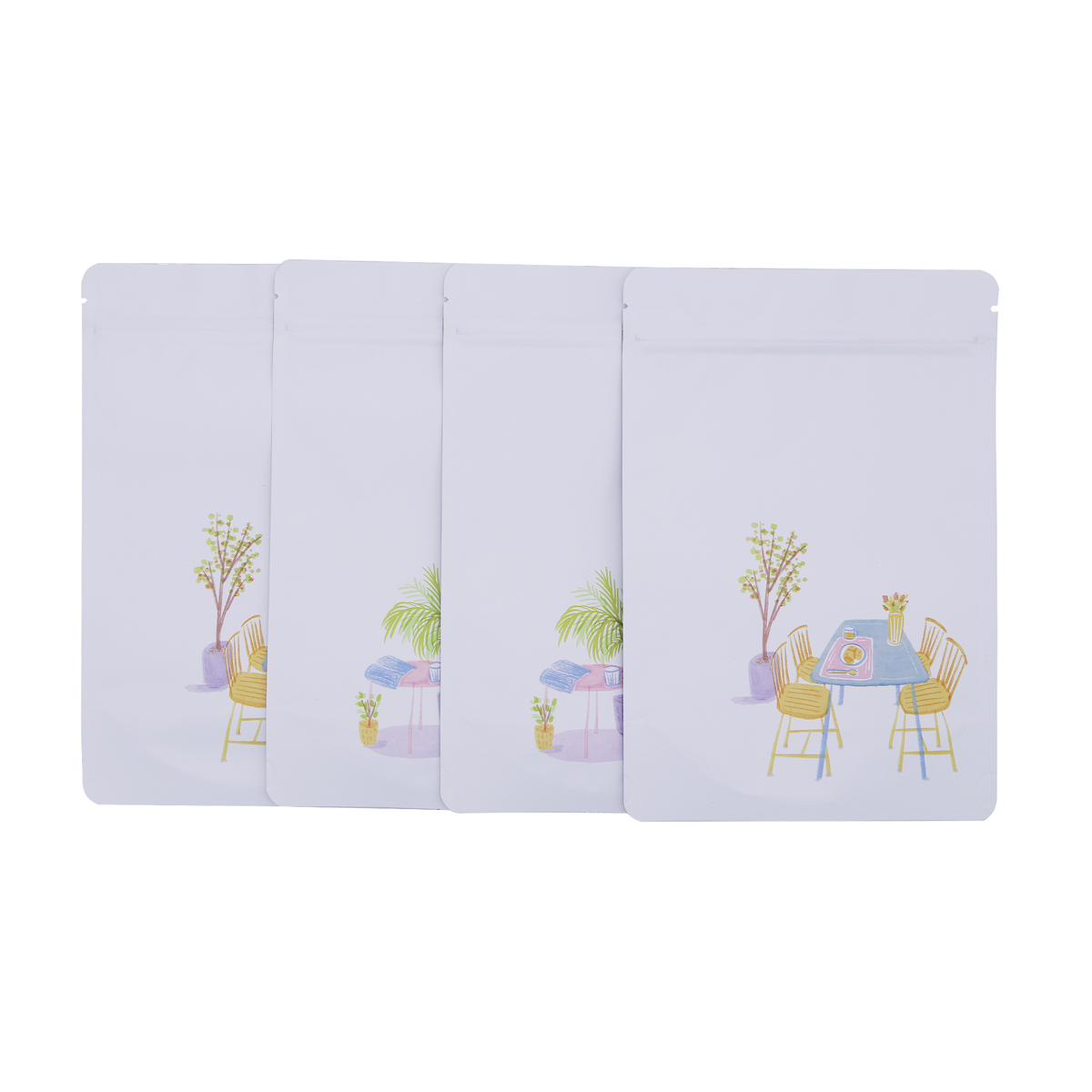 Matte White Relaxation Painting Mylar Stand Strong® Bags