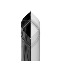 Glossy Half Mirror Black Metallic Mylar Foil Stand Strong® Bags
