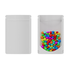 Glossy Half Polar White Metallic Mylar Foil Stand Strong® Bags