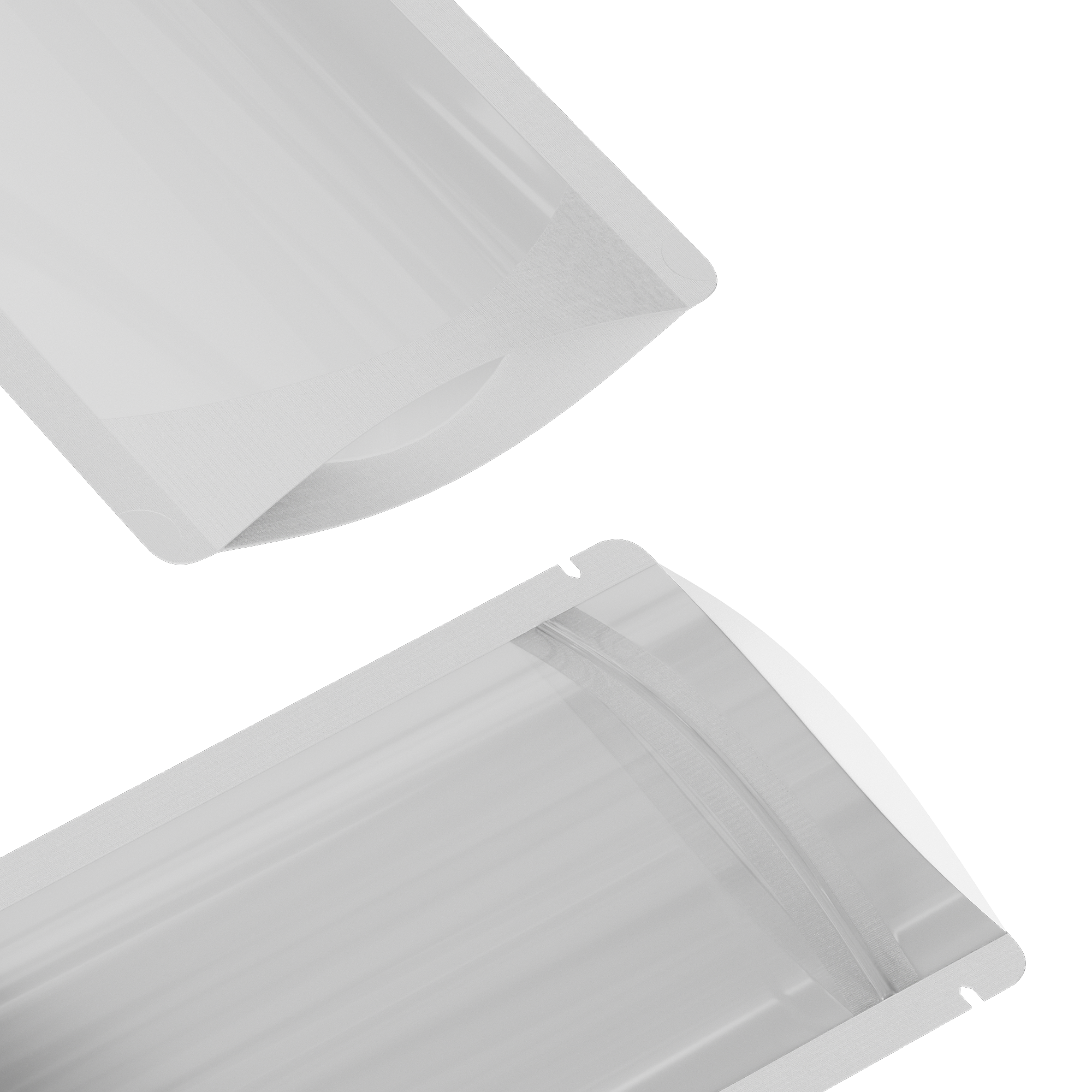 Glossy Half Polar White Metallic Mylar Foil Stand Strong® Bags