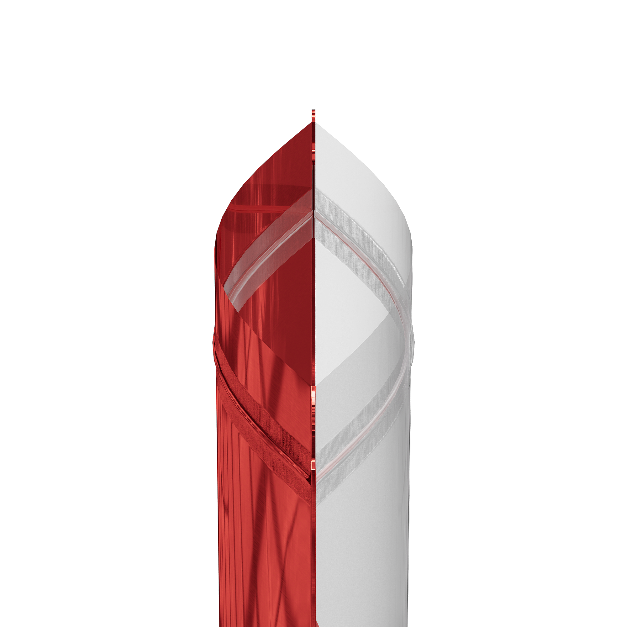 Glossy Half Heart Red Metallic Mylar Foil Stand Strong® Bags