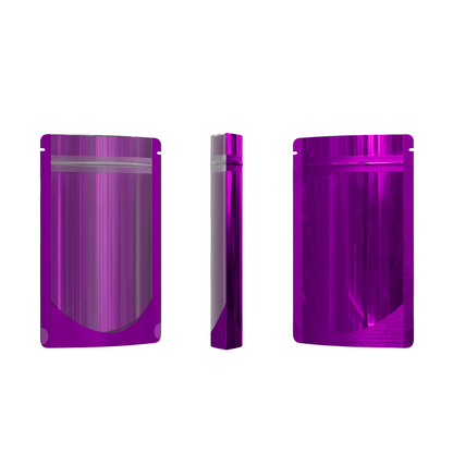 Glossy Half Alexandrite Purple Metallic Mylar Foil Stand Strong® Bags