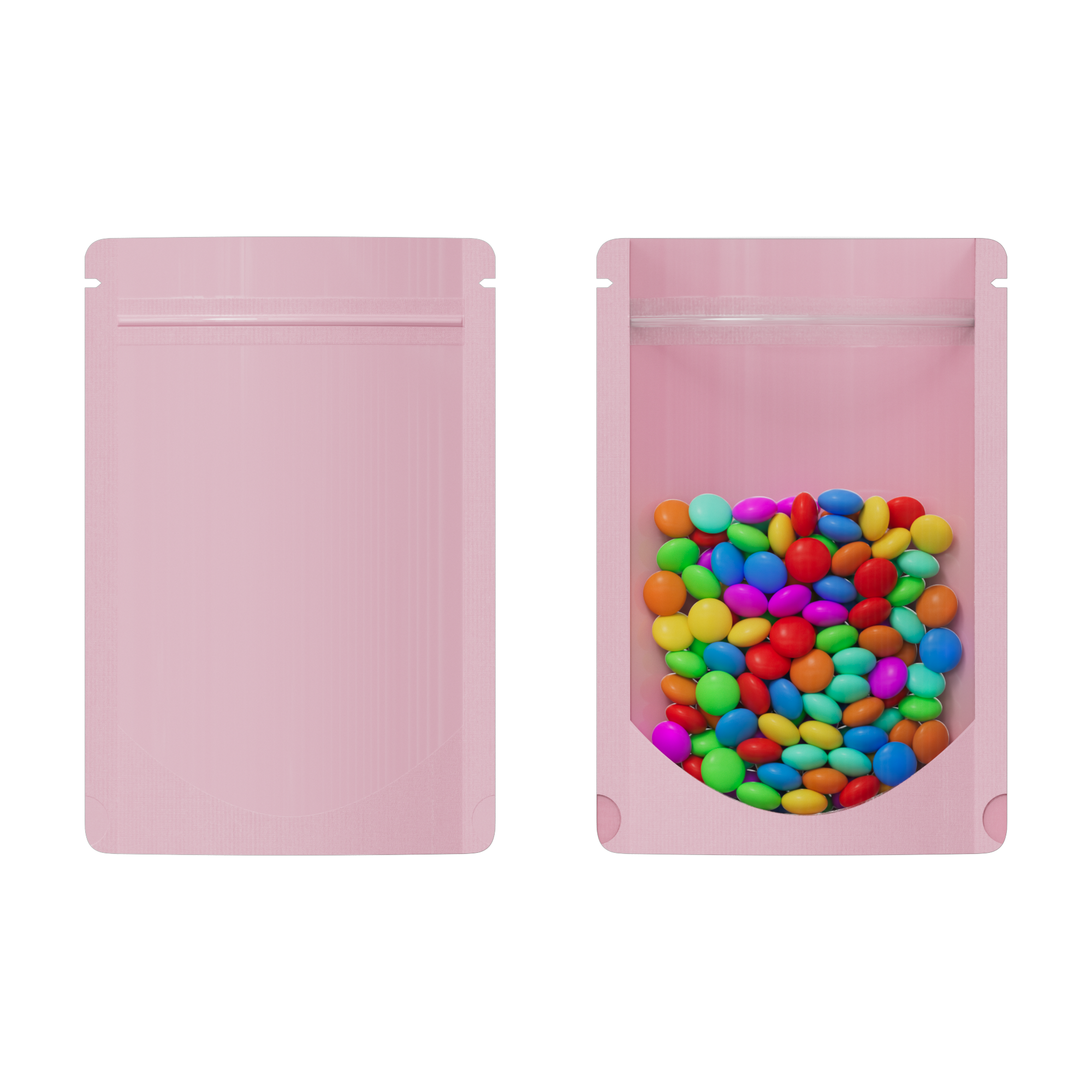 Glossy Half Birthday Pink Metallic Mylar Foil Stand Strong® Bags