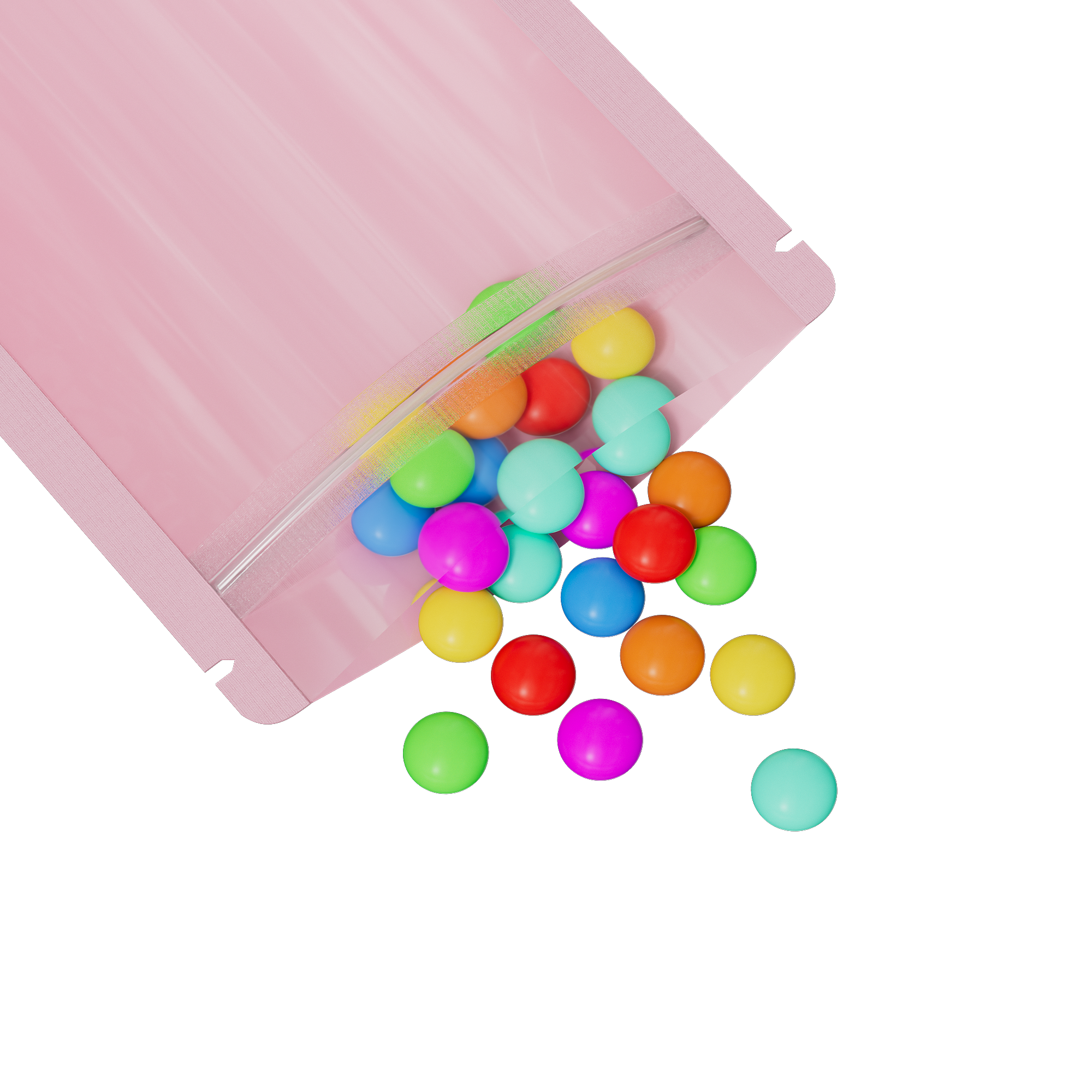 Glossy Half Birthday Pink Metallic Mylar Foil Stand Strong® Bags