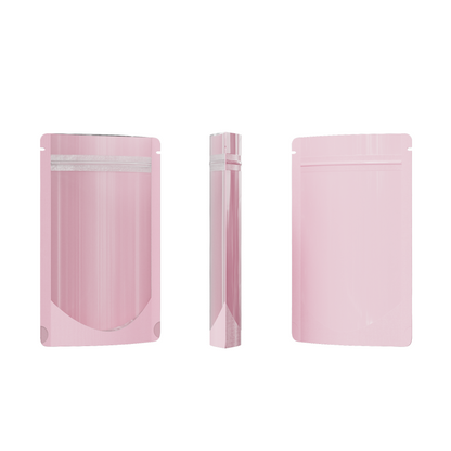 Glossy Half Birthday Pink Metallic Mylar Foil Stand Strong® Bags