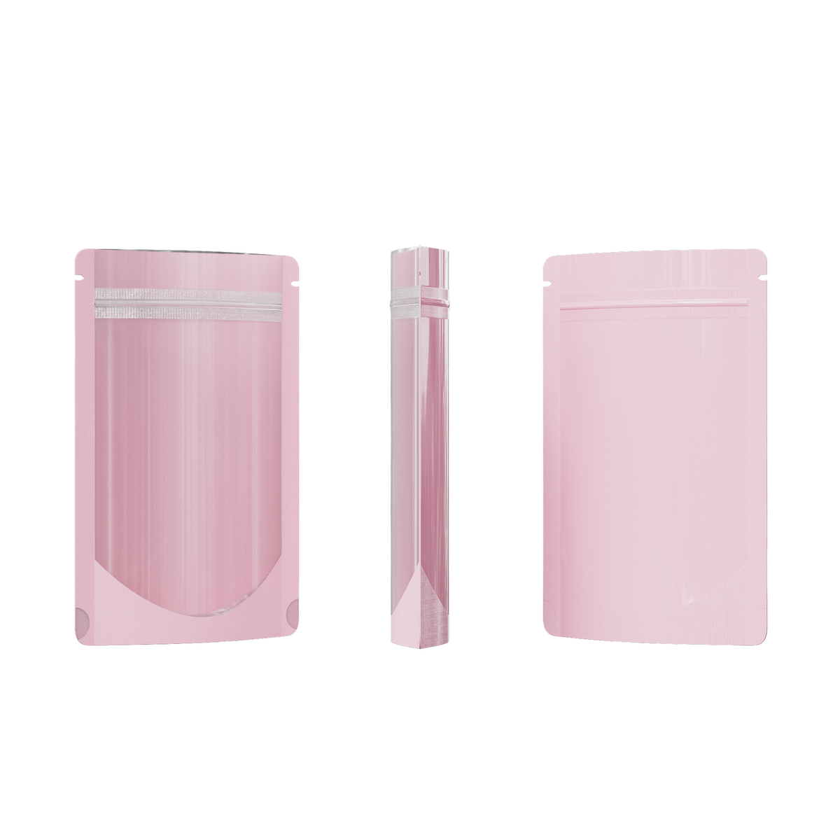 Glossy Half Birthday Pink Metallic Mylar Foil Stand Strong® Bags