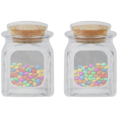 White Jade Translucent Glass Bottle Shaped Corky Brown Lid Stand Strong® Bags