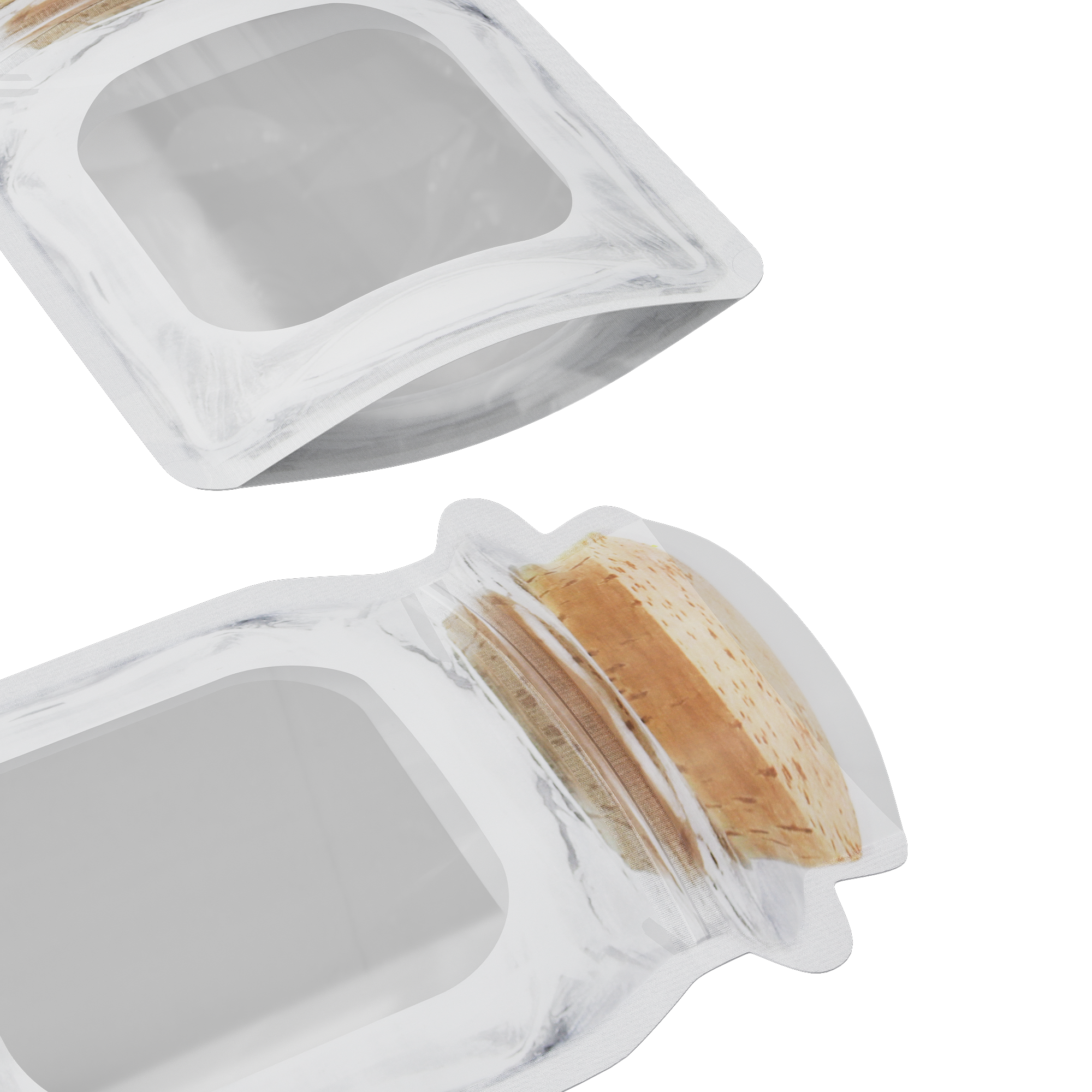 White Jade Translucent Glass Bottle Shaped Corky Brown Lid Stand Strong® Bags