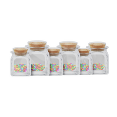 White Jade Translucent Glass Bottle Shaped Corky Brown Lid Stand Strong® Bags