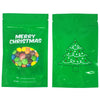 QQ Studio® Glossy Christmas Design Round Window Plastic and Mylar Stand Strong® Bags - Christmas Tree Green