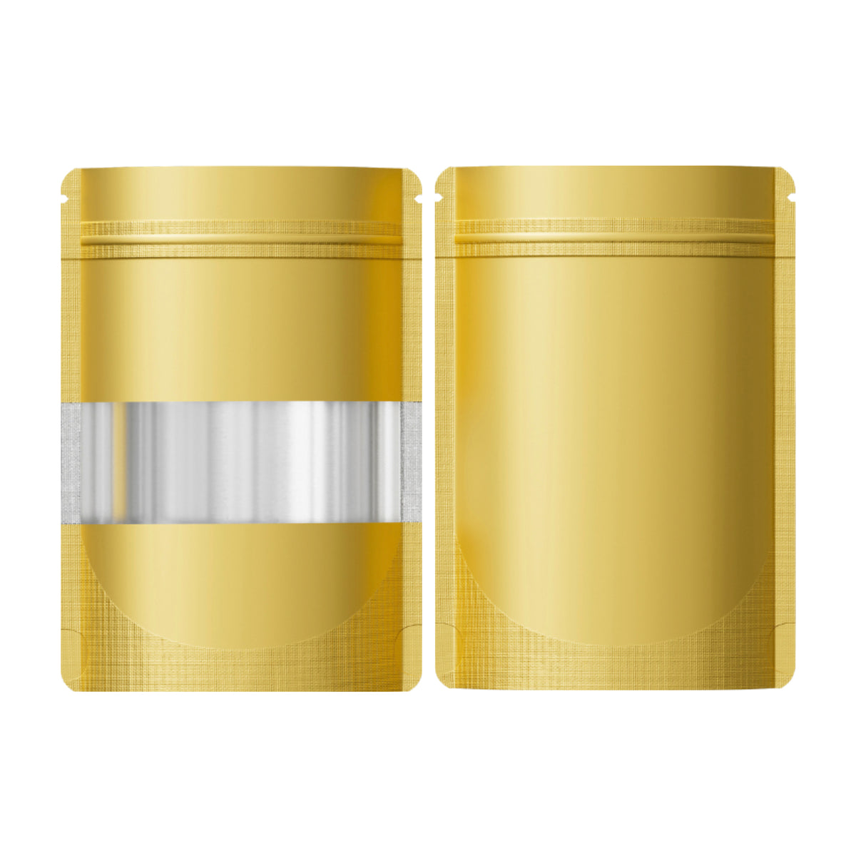 QQ Studio® Matte Chardonnay Gold Frosted Window Mylar Stand Strong® Bags