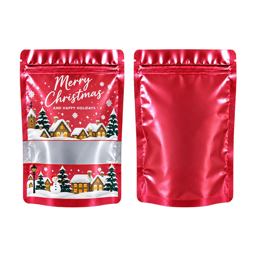 Christmas Sale: Frosted Window Mylar Stand Up Bags – Free Full-Color Printing