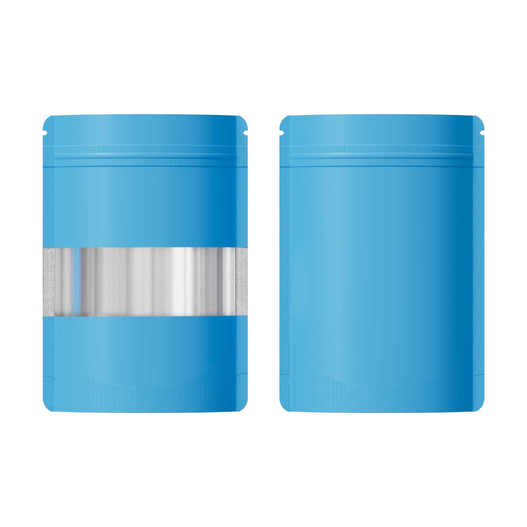 Customizable Matte Frosted Window Mylar Stand Up Zipper Seal Bags (Basic Printing)