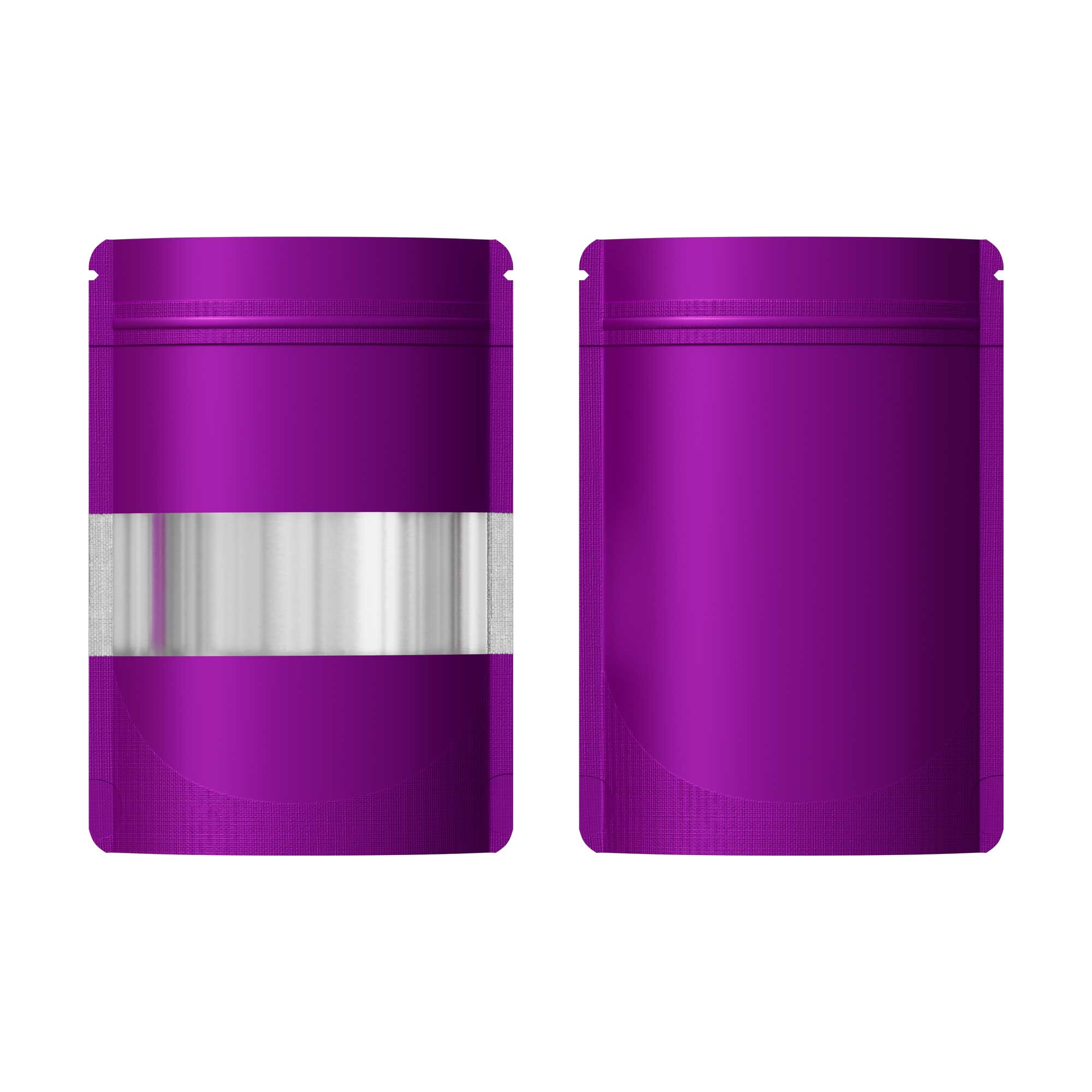 Customizable Matte Frosted Window Mylar Stand Up Zipper Seal Bags (Basic Printing)