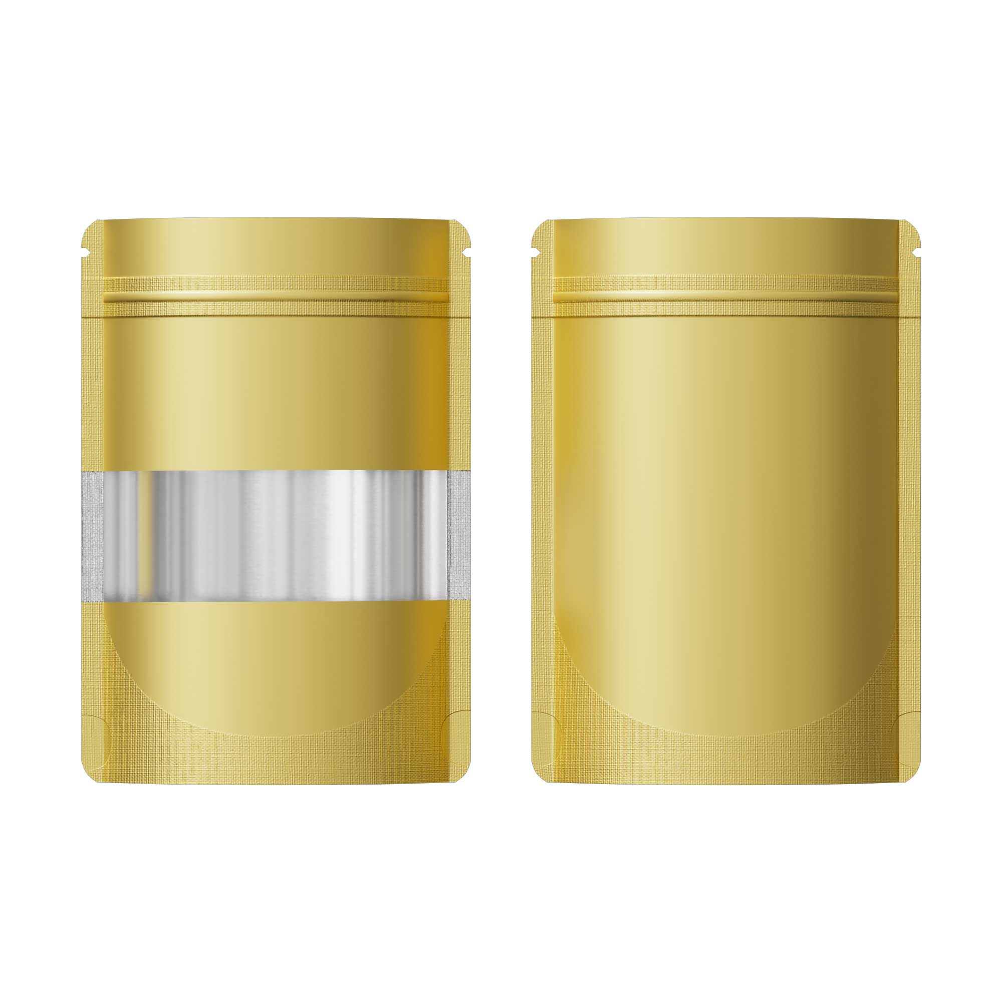 Customizable Matte Frosted Window Mylar Stand Up Zipper Seal Bags (Basic Printing)