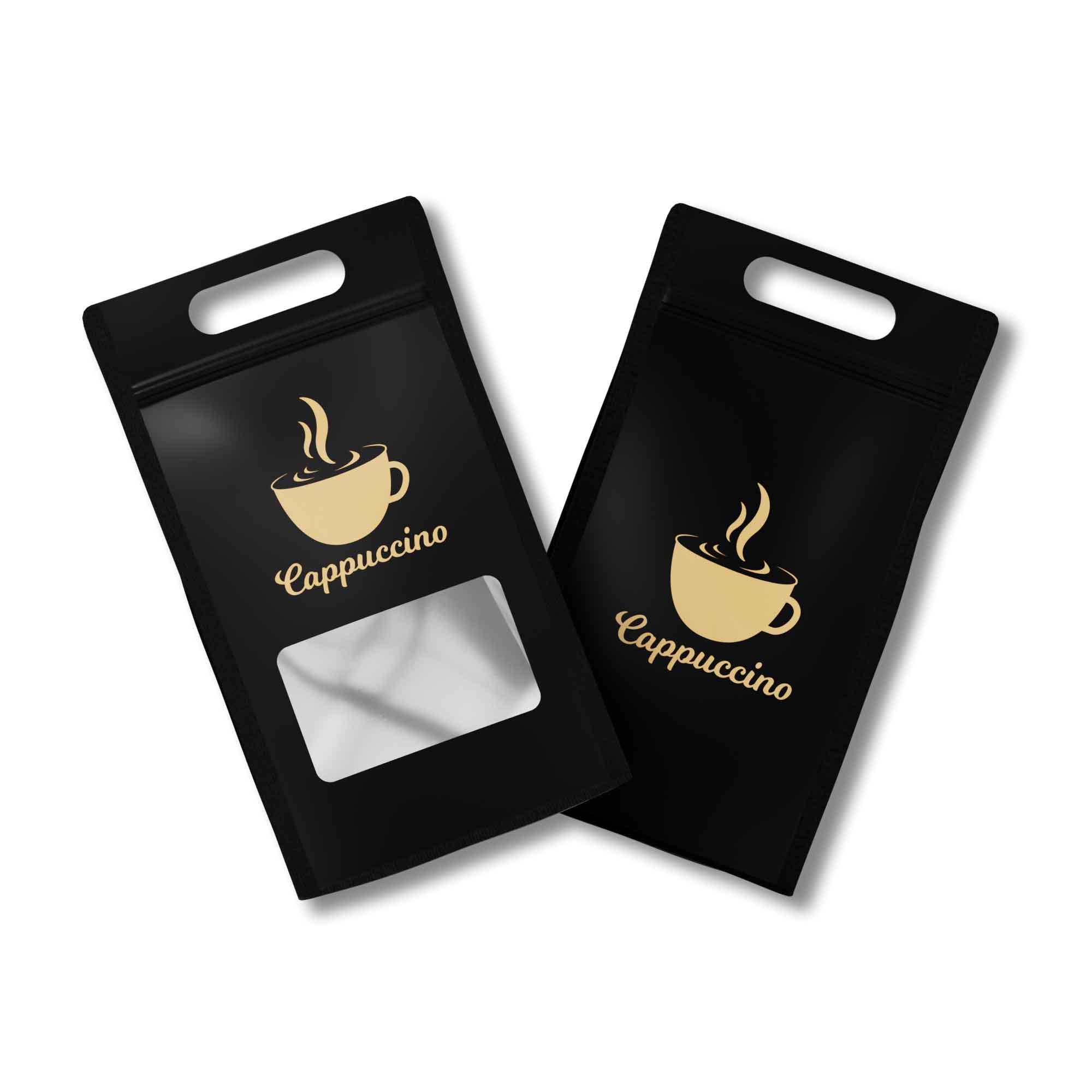 Customizable Smooth Matte Colored Side Gusset Stand Up Zipper Seal Bags with Die Cut Handles (Basic Printing)