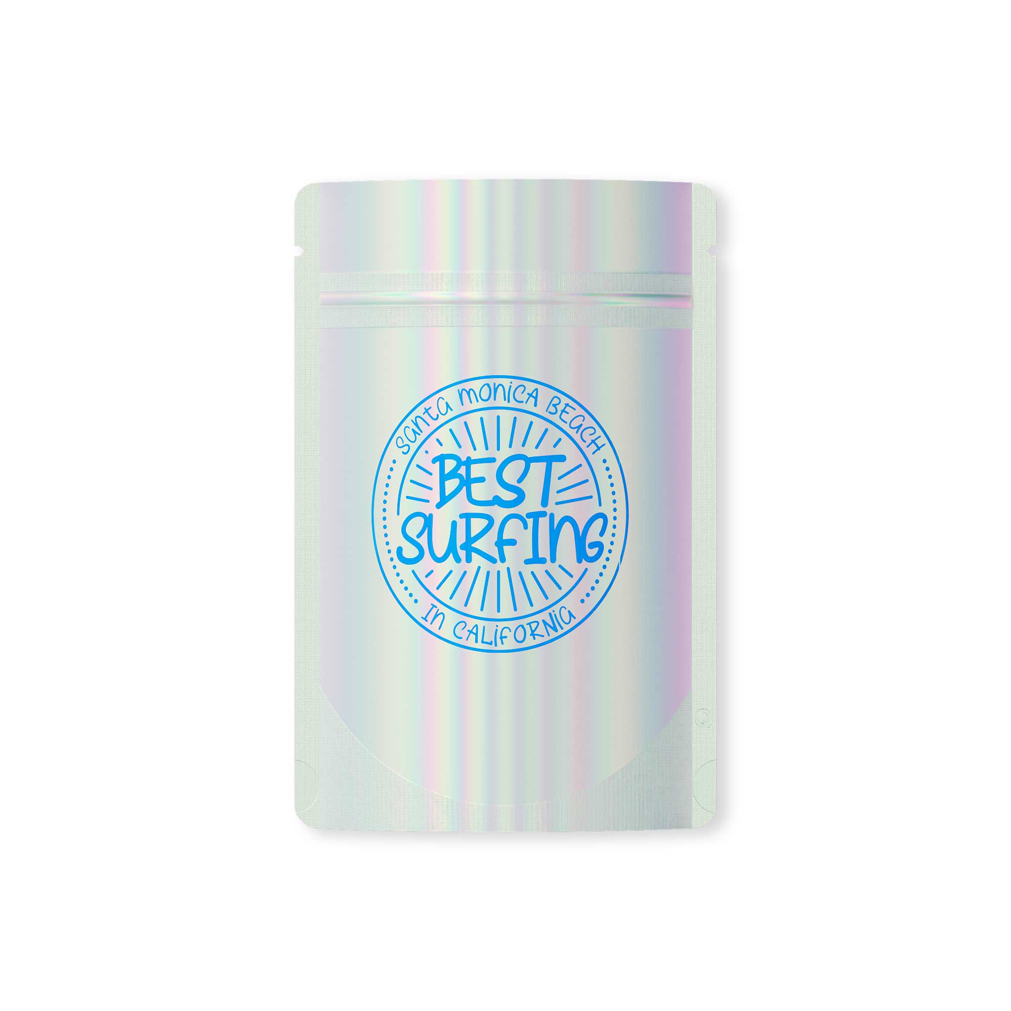 Customizable Diamond Holographic Stand Up Zipper Seal Packaging Bags (Basic Printing)