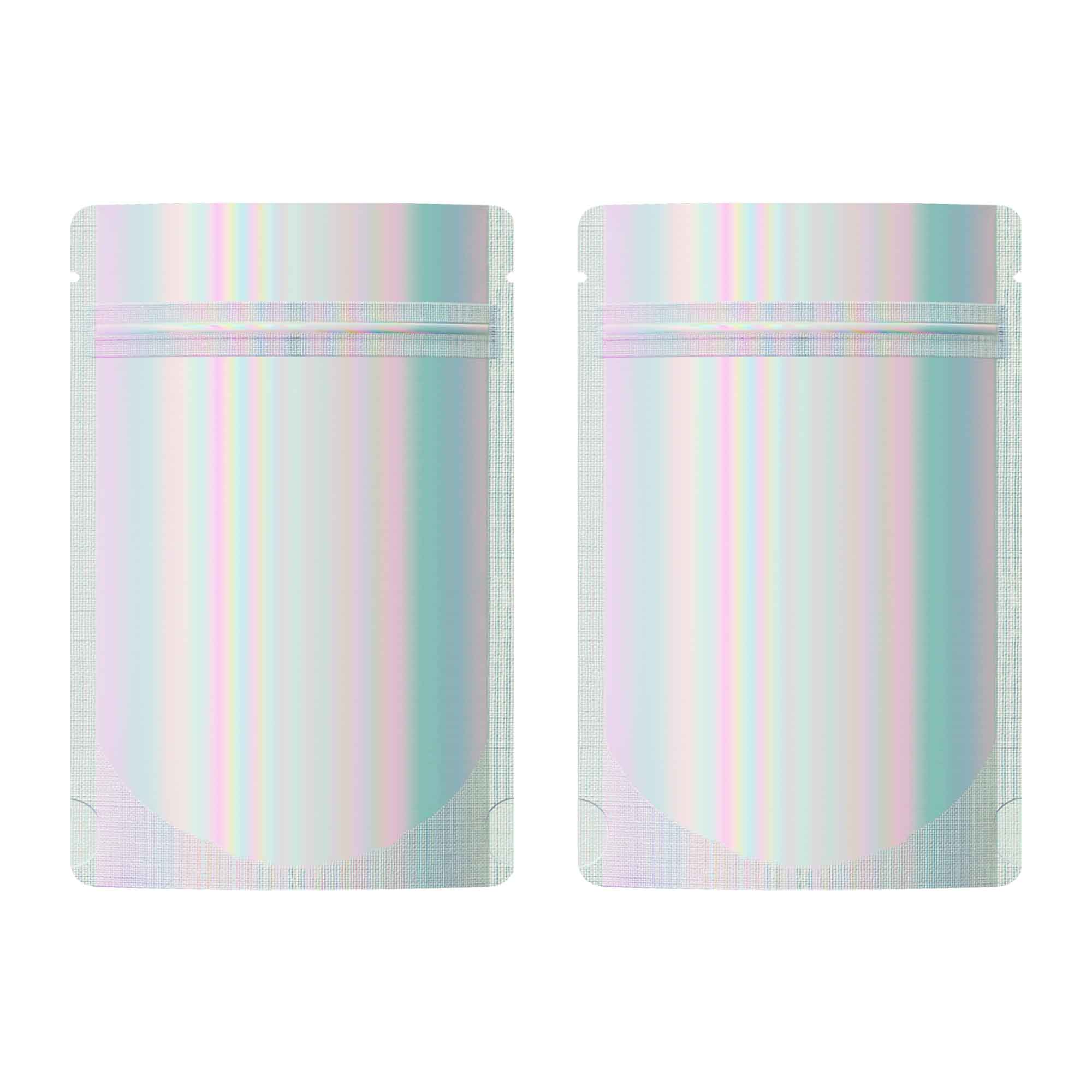Customizable Diamond Holographic Stand Up Zipper Seal Packaging Bags (Basic Printing)
