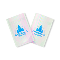Customizable Half Diamond Holographic Stand Up Zipper Seal Bags (Basic Printing)