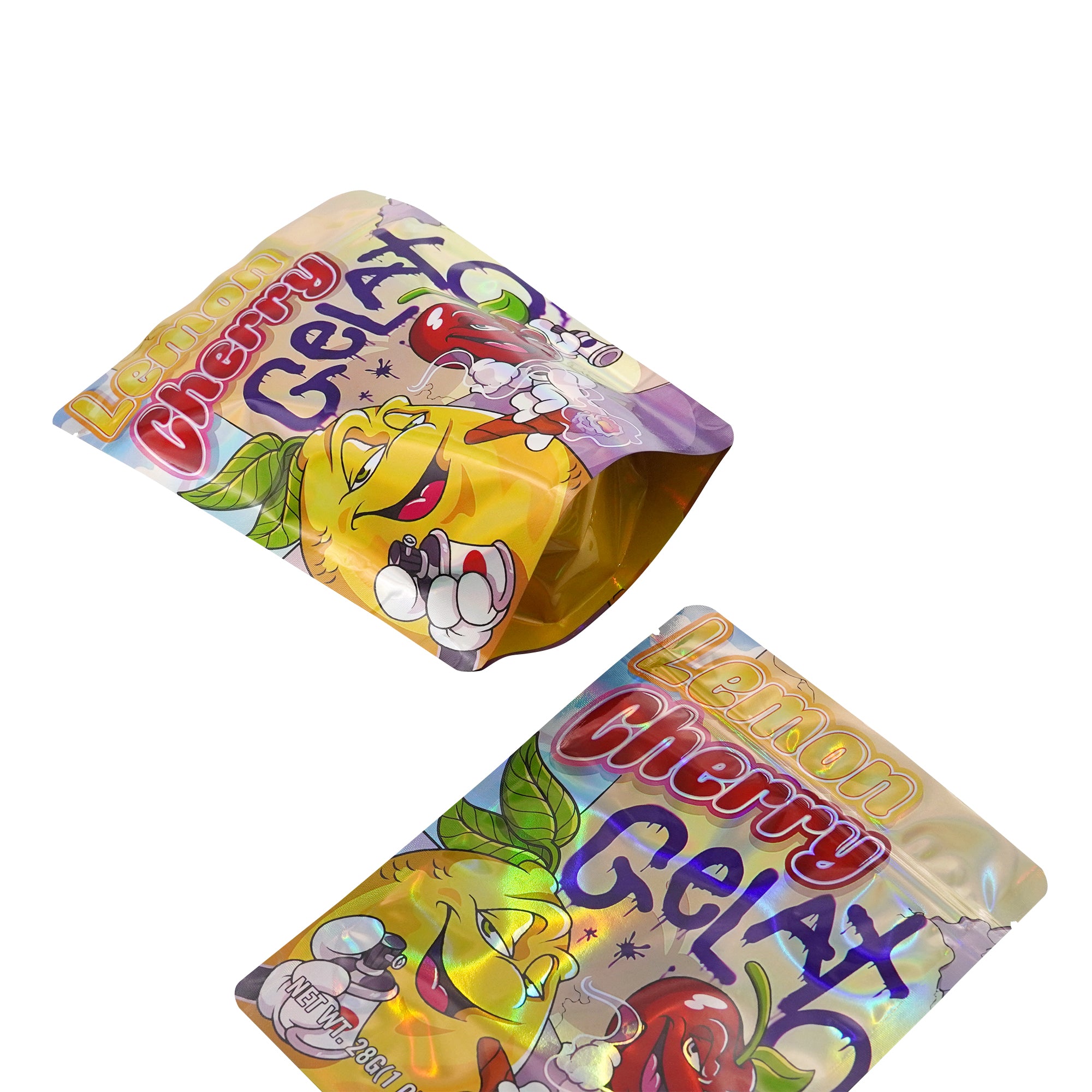 Holographic Assorted Designs Stand Strong® Smell Proof Mylar Foil Bags