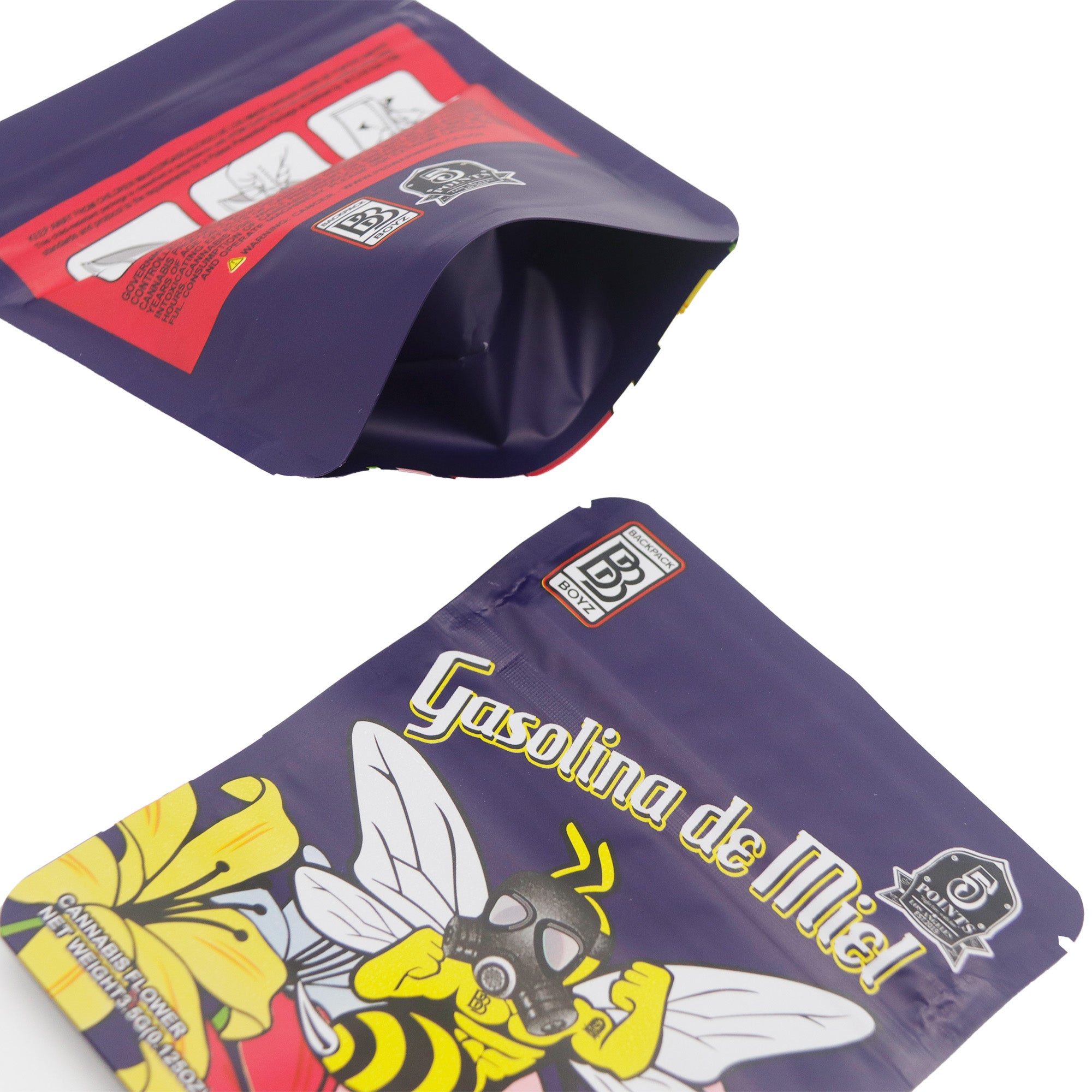 Matte Designed Fuel Design Smell Proof Metallic Foil Stand Strong® Bags