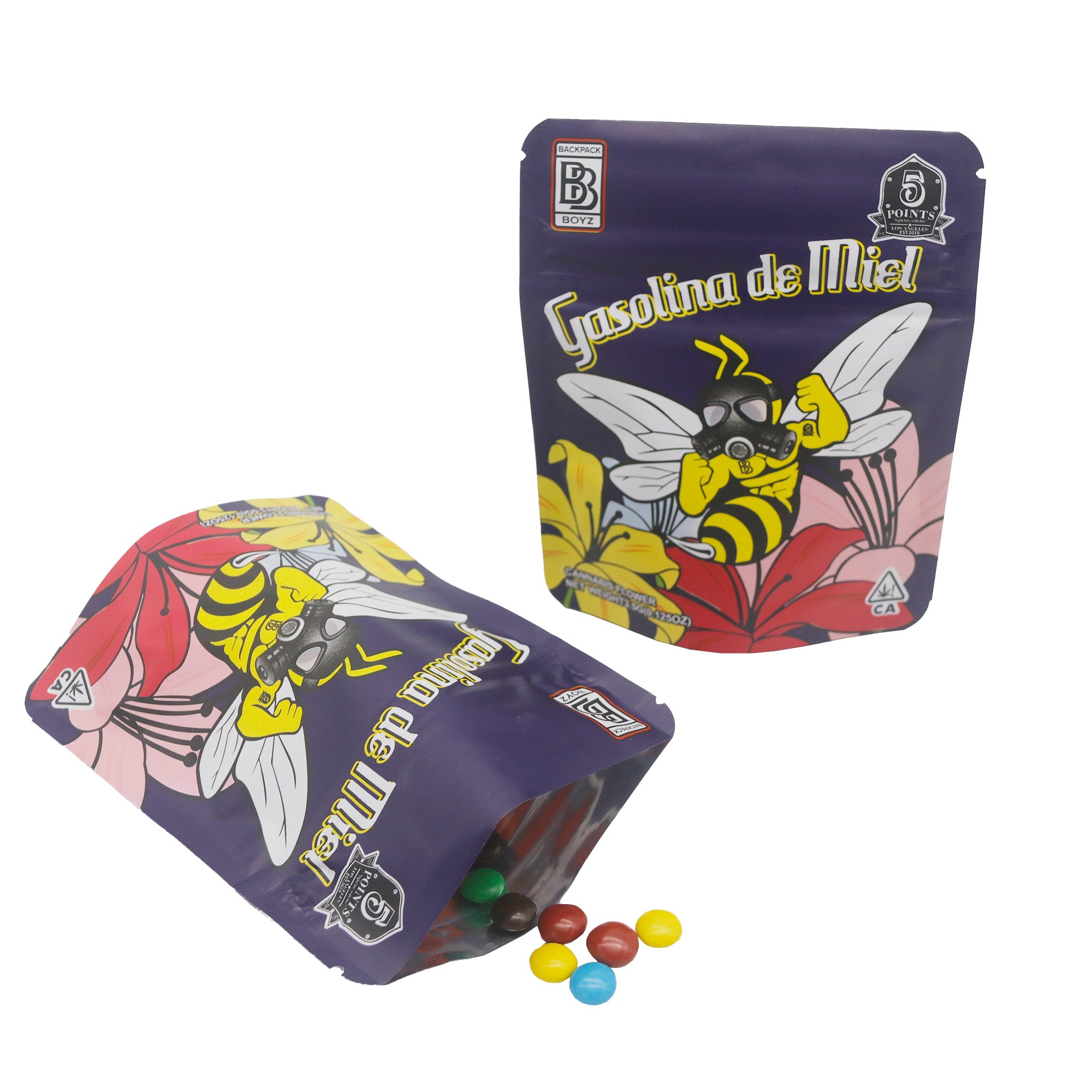 Matte Designed Fuel Design Smell Proof Metallic Foil Stand Strong® Bags