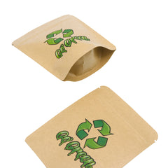 Krafty Brown Green Smell Proof Metallic Foil Stand Strong® Bags