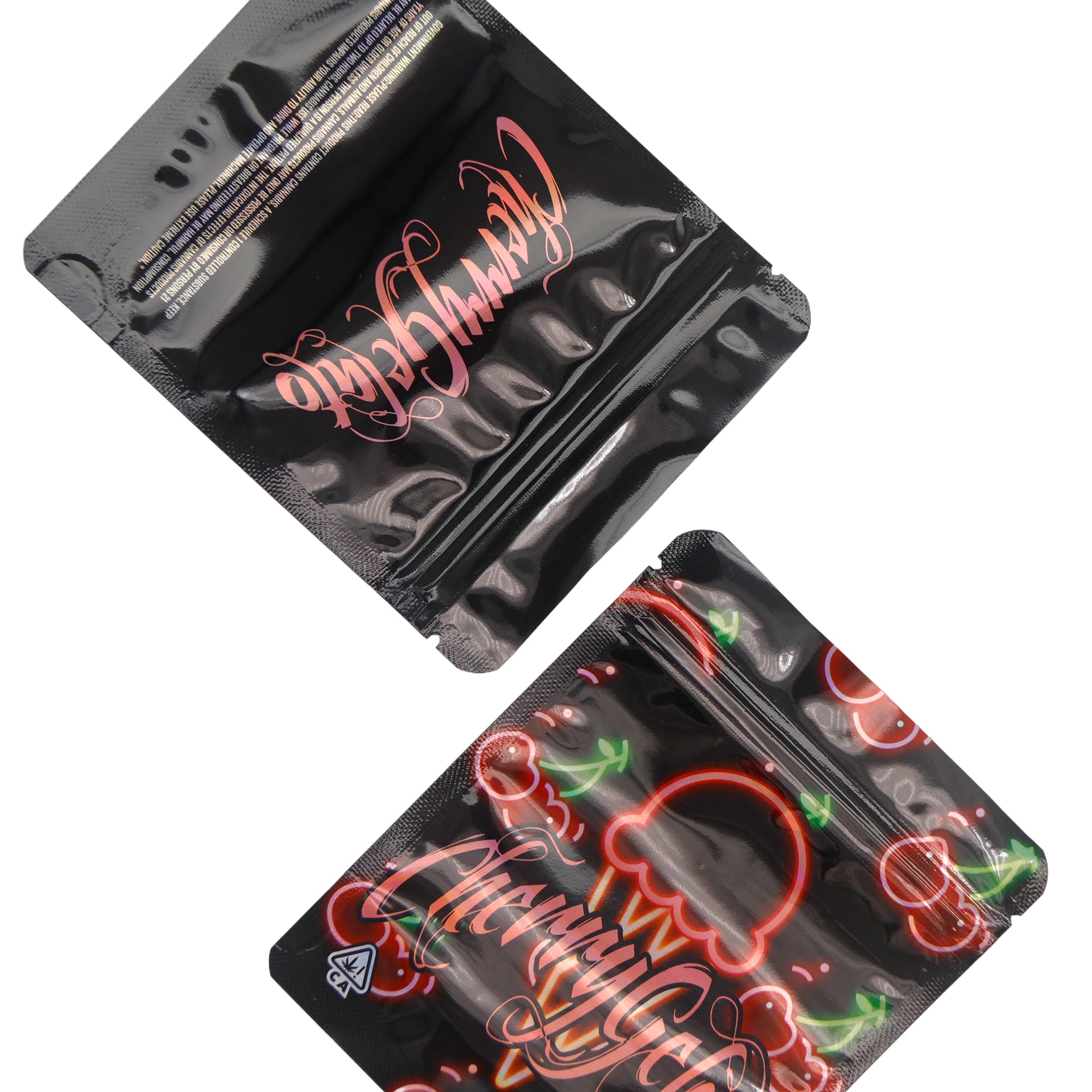 Shiny Holographic Mixed Flavor Smell Proof Metallized Foil Stand Strong® Bags