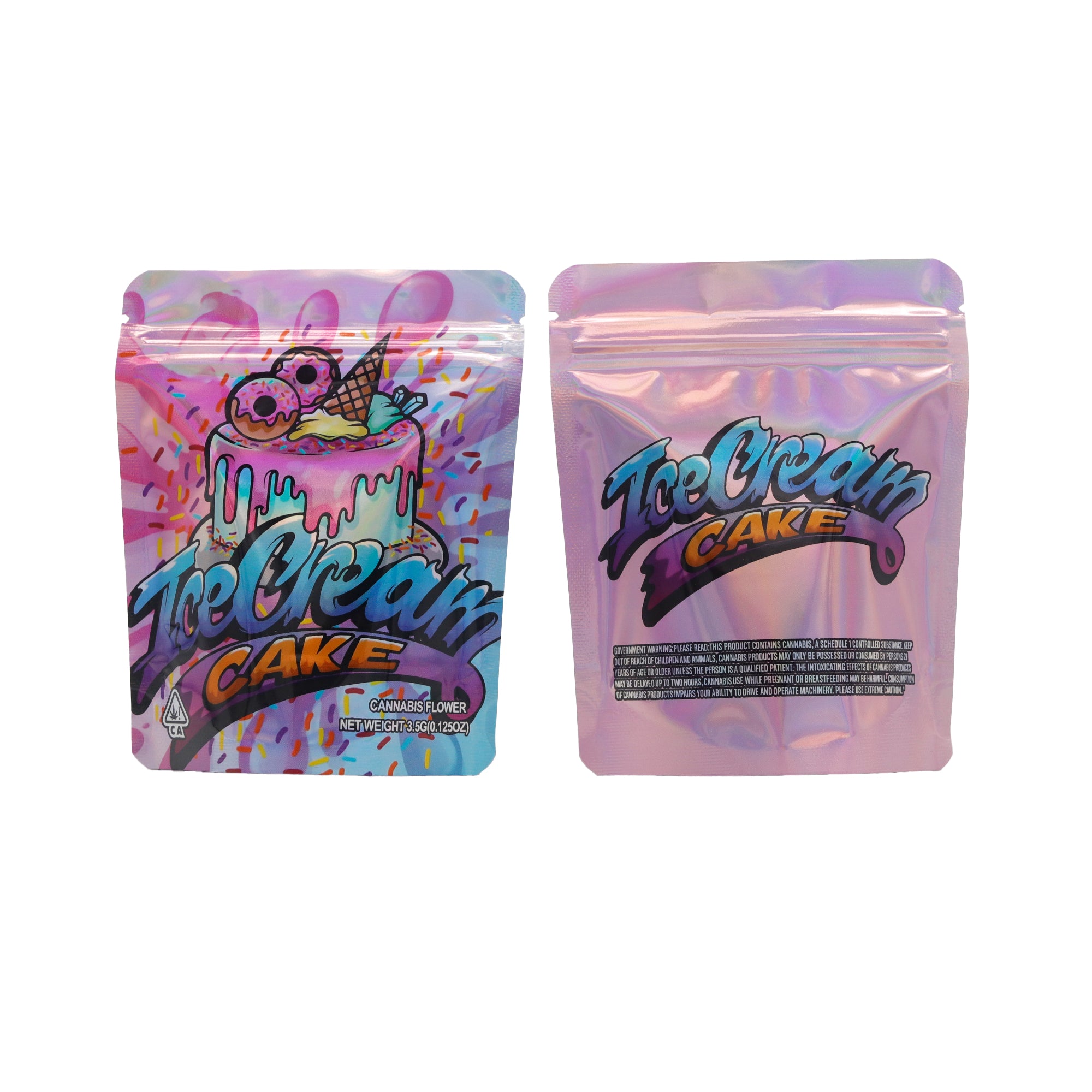 Shiny Holographic Mixed Flavor Smell Proof Metallized Foil Stand Strong® Bags