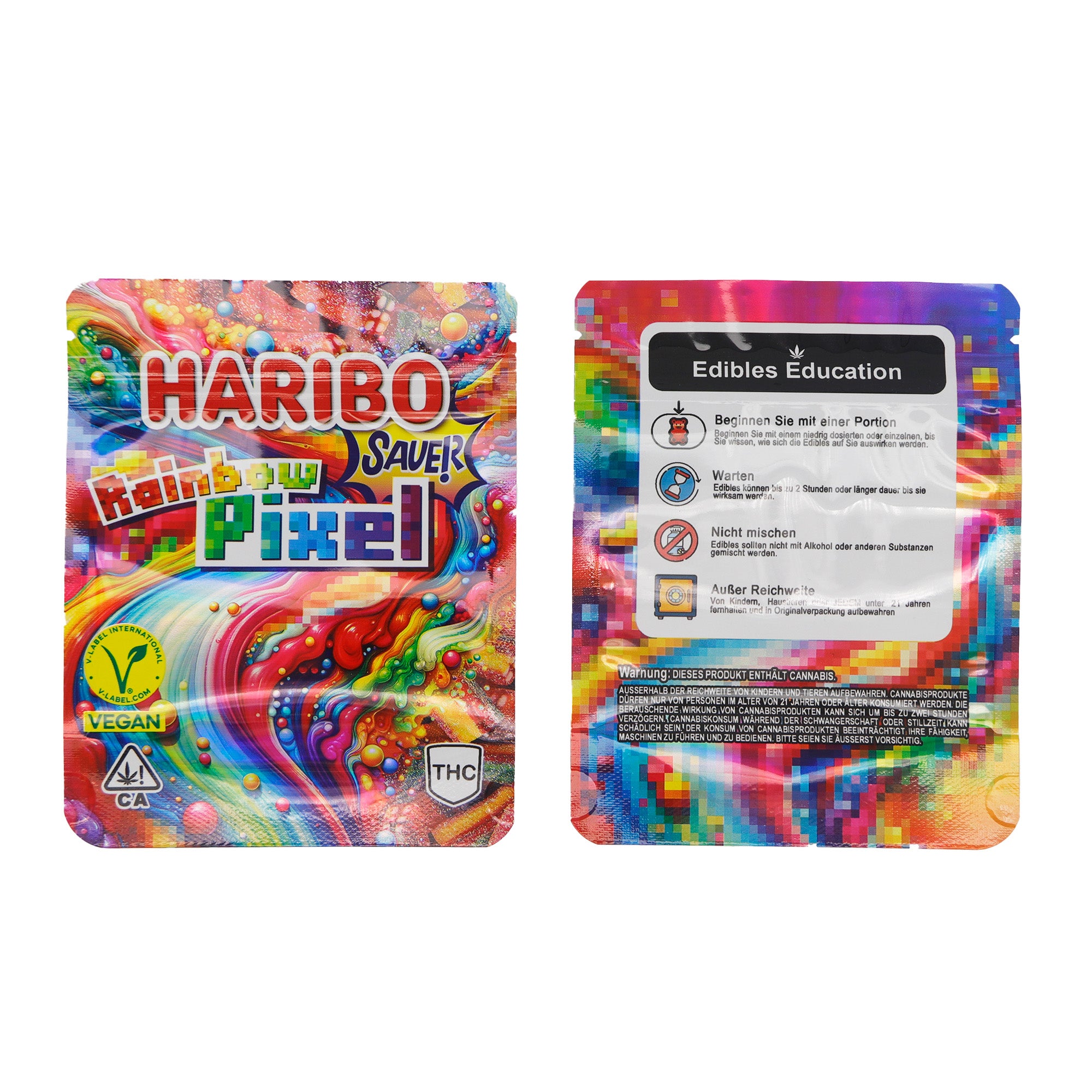 Holographic Candies Designed Smell Proof Metallized Foil Stand Strong® Bags