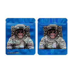 Holographic Ape Design Smell Proof Mylar Foil Stand Strong® Bags