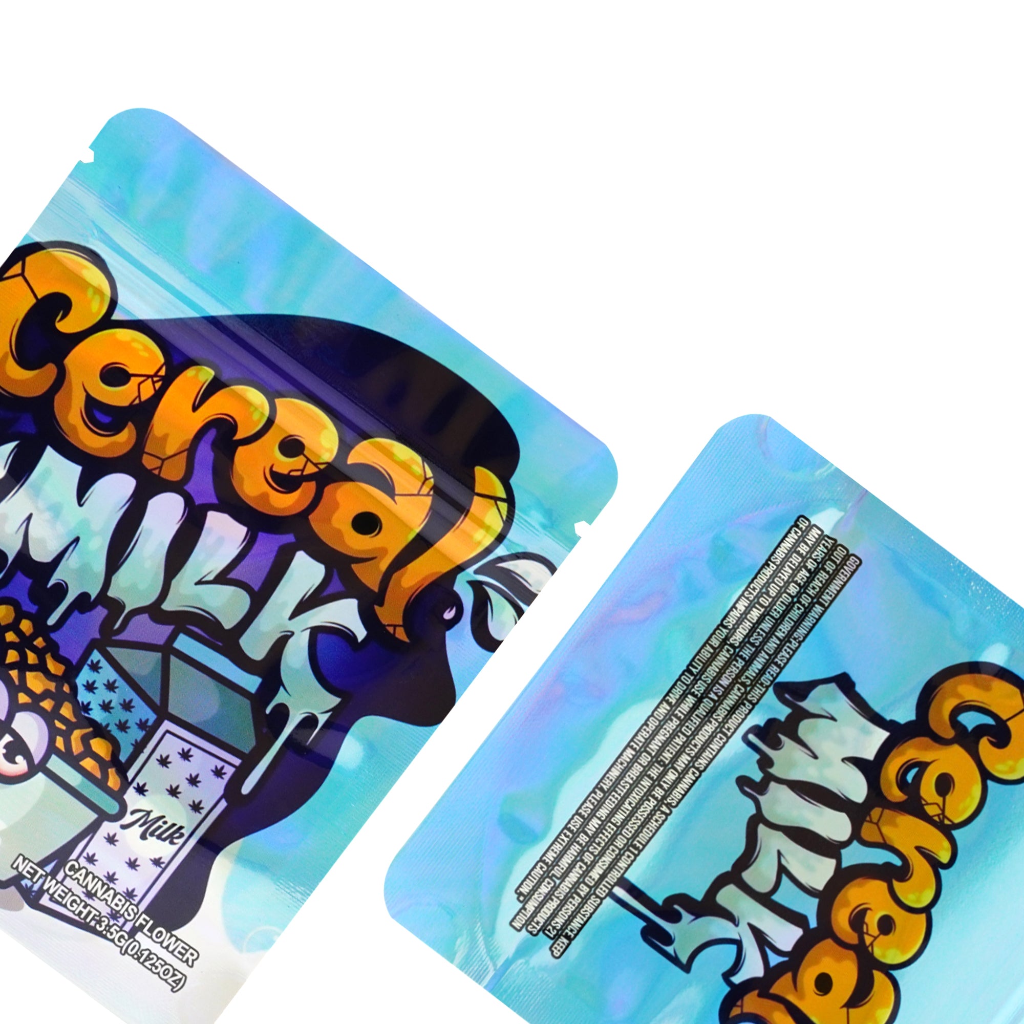 Holographic Street Flavorz Designed Smell Proof Mylar Foil Stand Strong® Bags