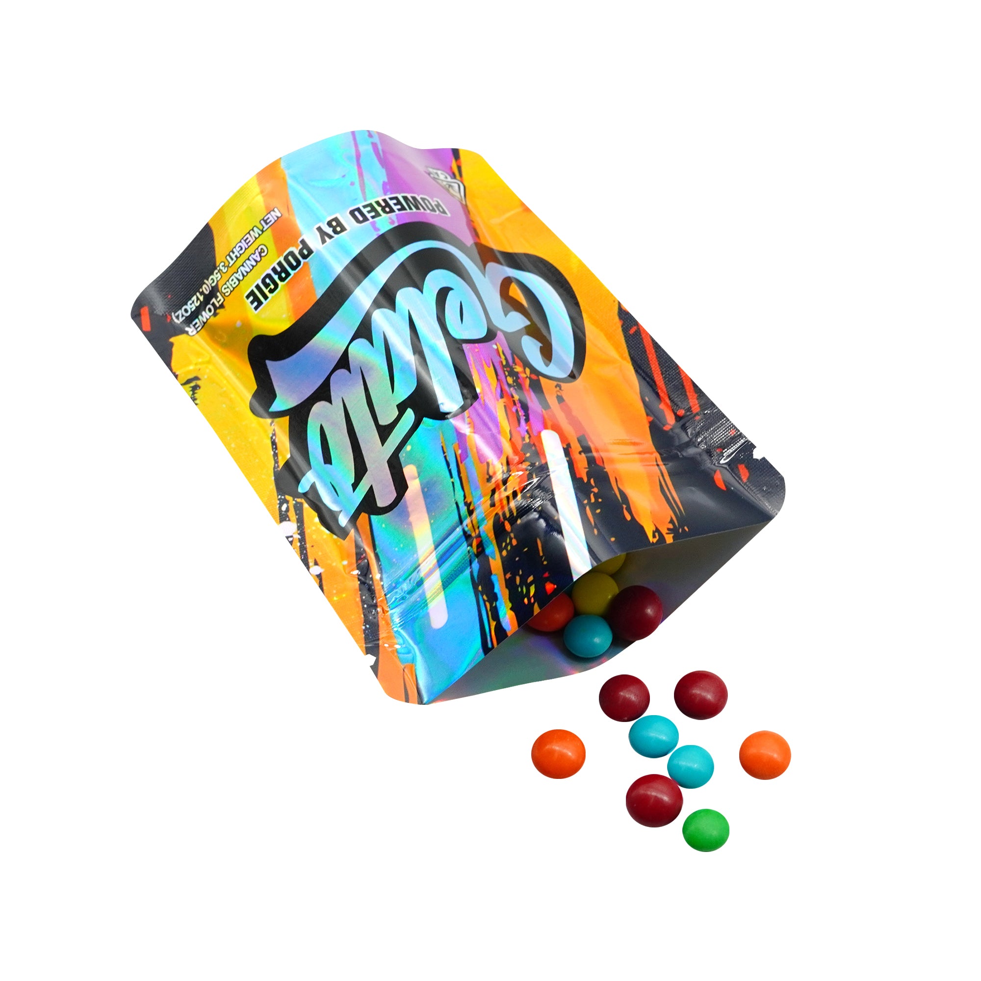 Holographic Street Flavorz Designed Smell Proof Mylar Foil Stand Strong® Bags