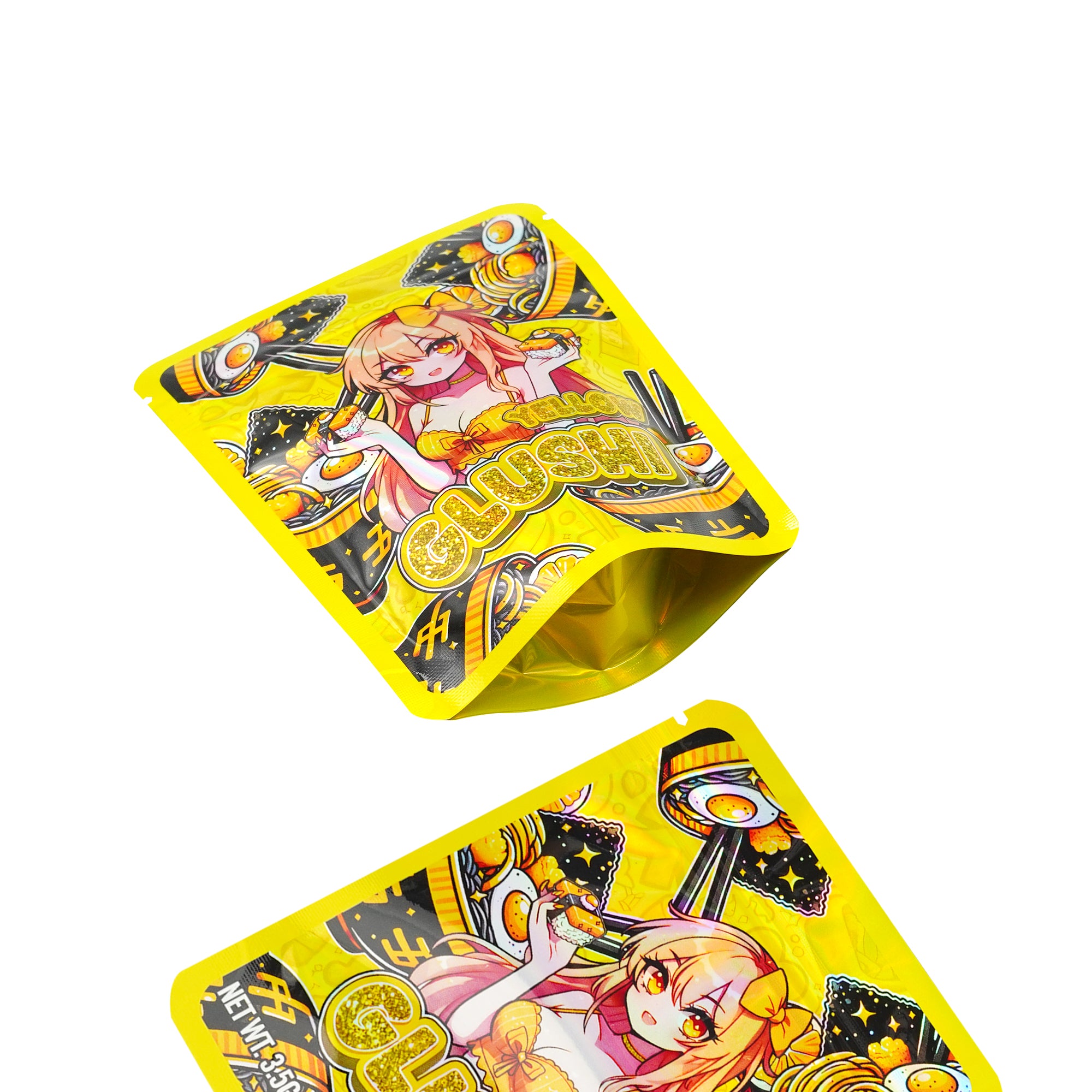 Holographic Cartoon Amination Designed Smell Proof Mylar Foil Stand Strong® Bags