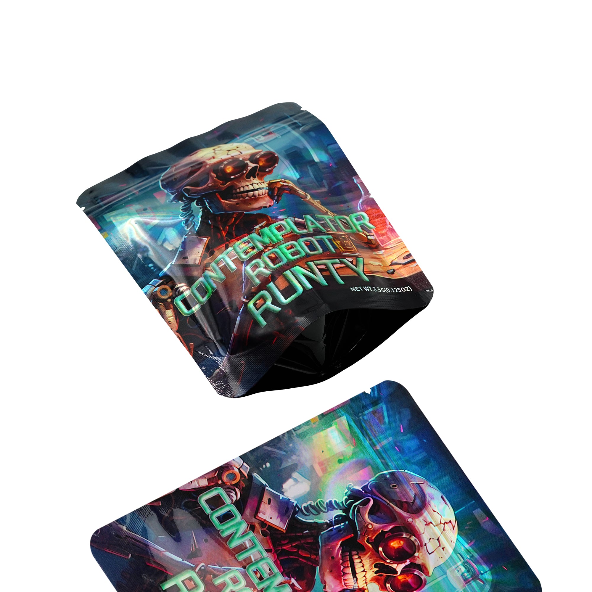 Holographic Beast Designed Smell Proof Mylar Foil Stand Strong® Bags