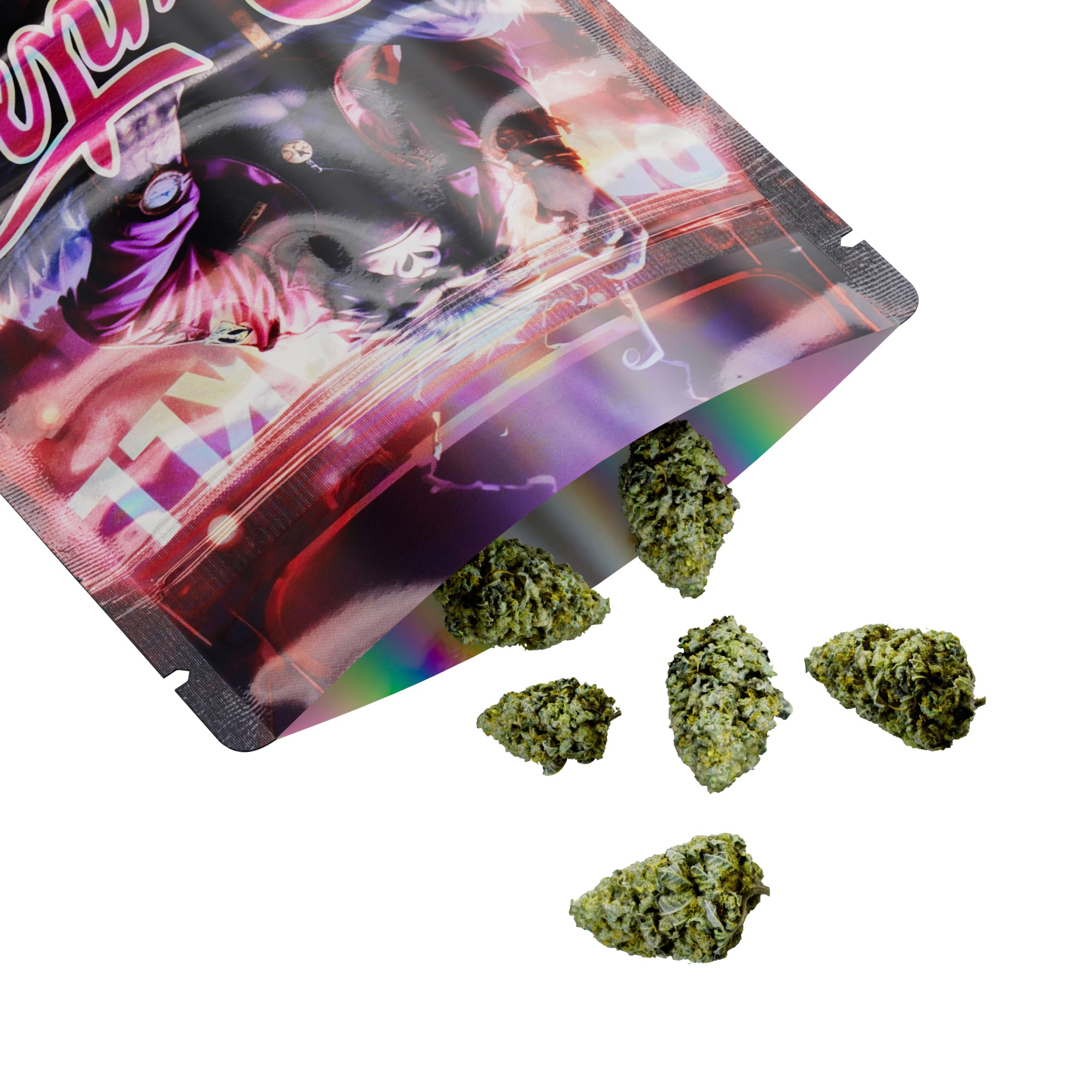 Holographic Street Galaxy Smell Proof Metallized Stand Strong® Bags