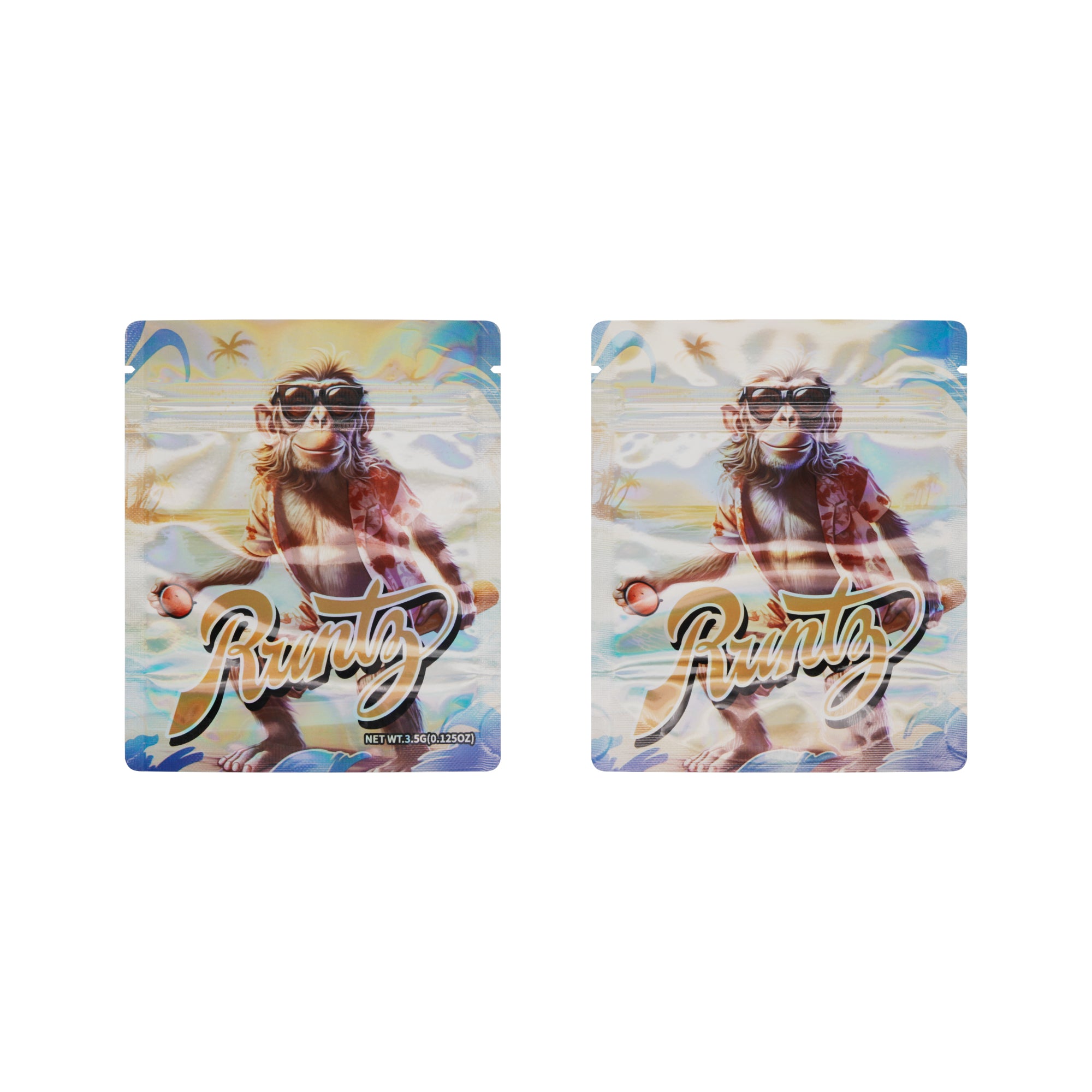 Holographic Street Galaxy Smell Proof Metallized Stand Strong® Bags