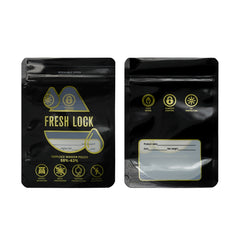 Glossy Mirror Black with Clear Window Curing Smell Proof Stand Strong® Bags