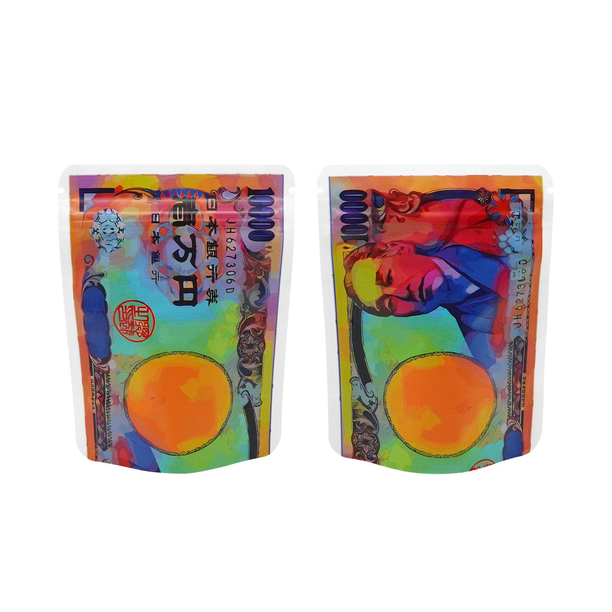 Currency Design Metallic Foil Smell Proof Stand Strong® Bags