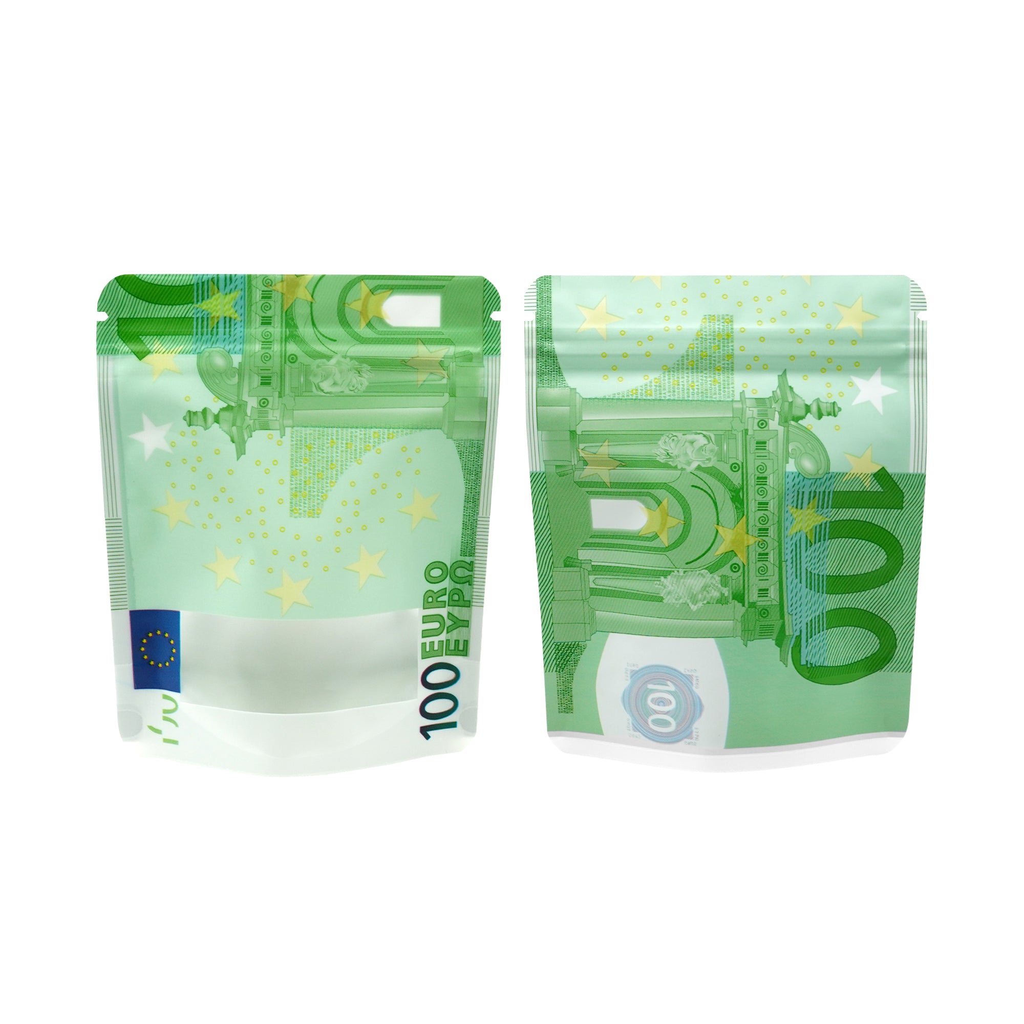 Currency Design Metallic Foil Smell Proof Stand Strong® Bags
