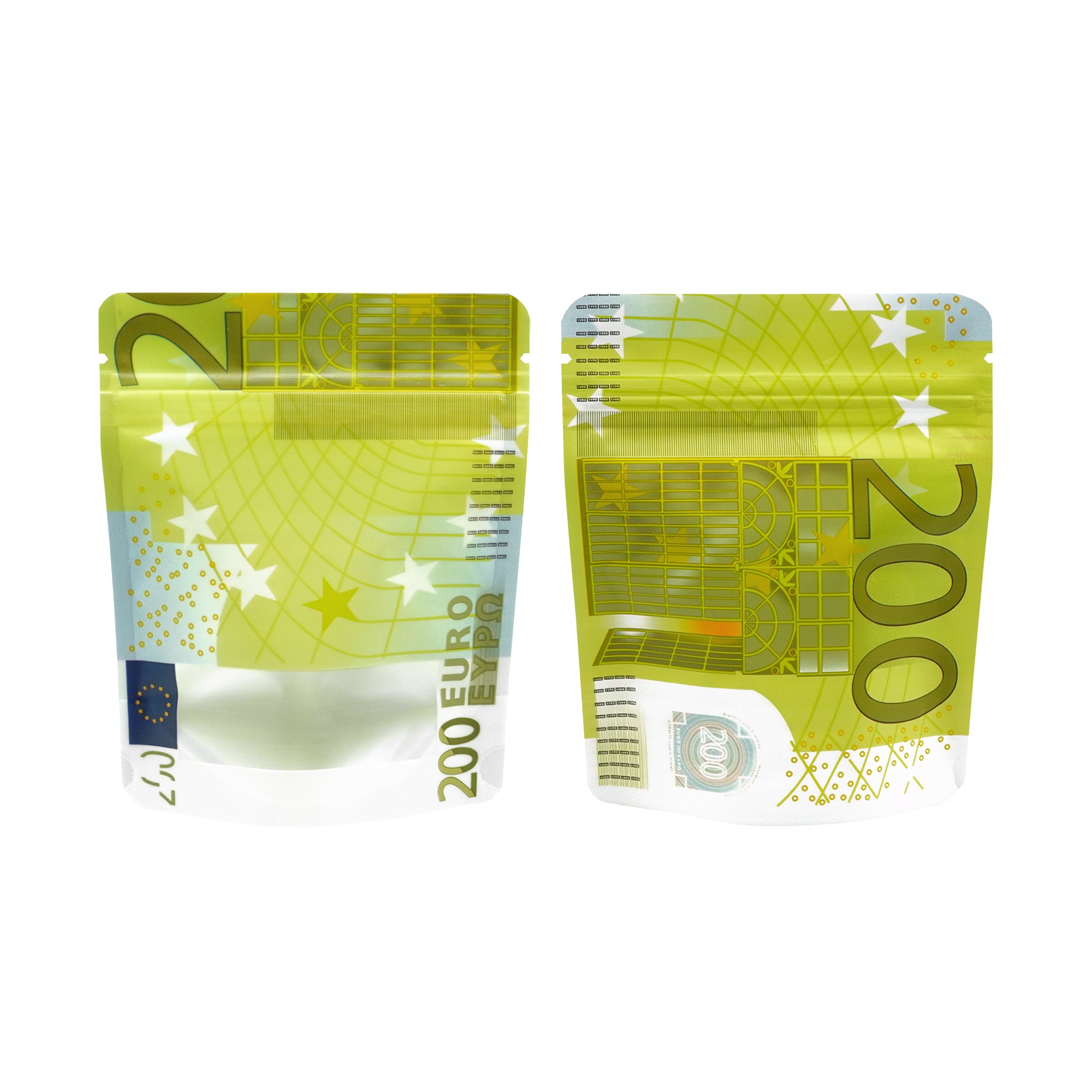 Currency Design Metallic Foil Smell Proof Stand Strong® Bags