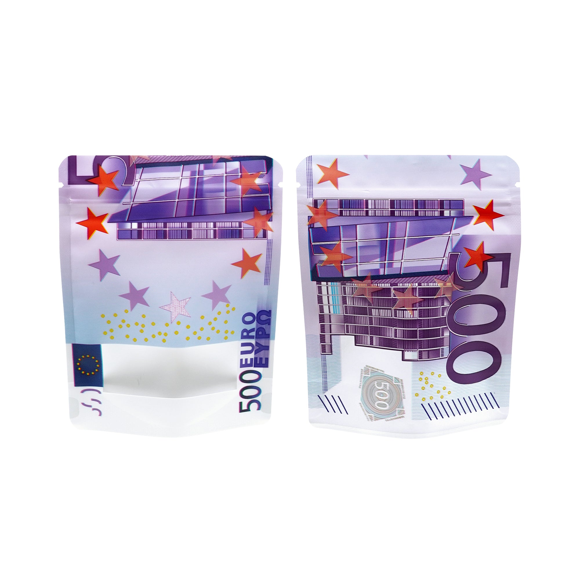 Currency Design Metallic Foil Smell Proof Stand Strong® Bags