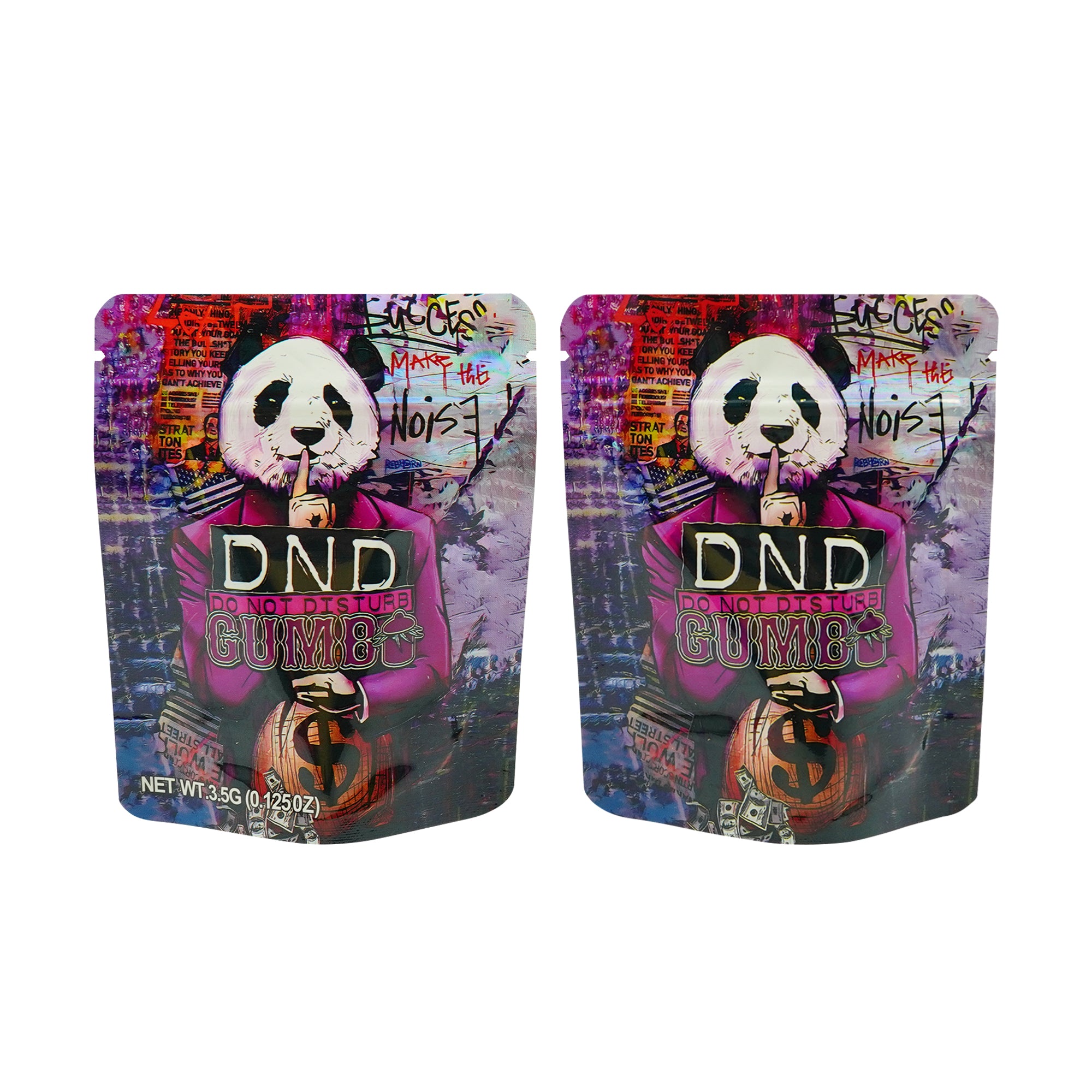 Holographic Designed Smell Proof Metallized Foil Stand Strong® Bags