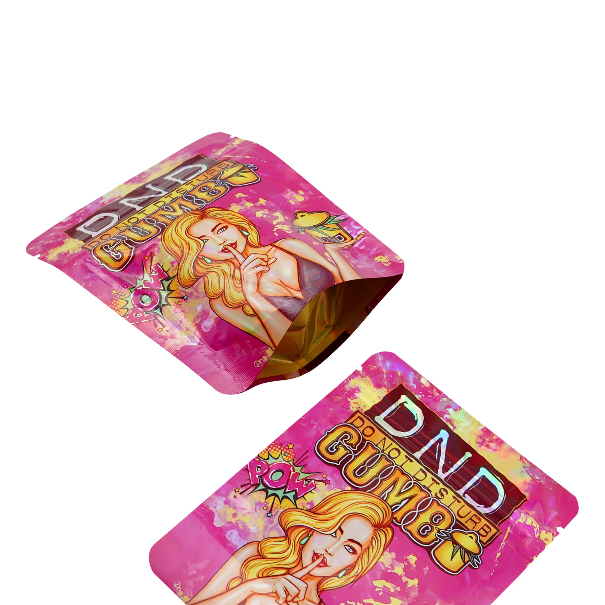Holographic Designed Smell Proof Metallized Foil Stand Strong® Bags