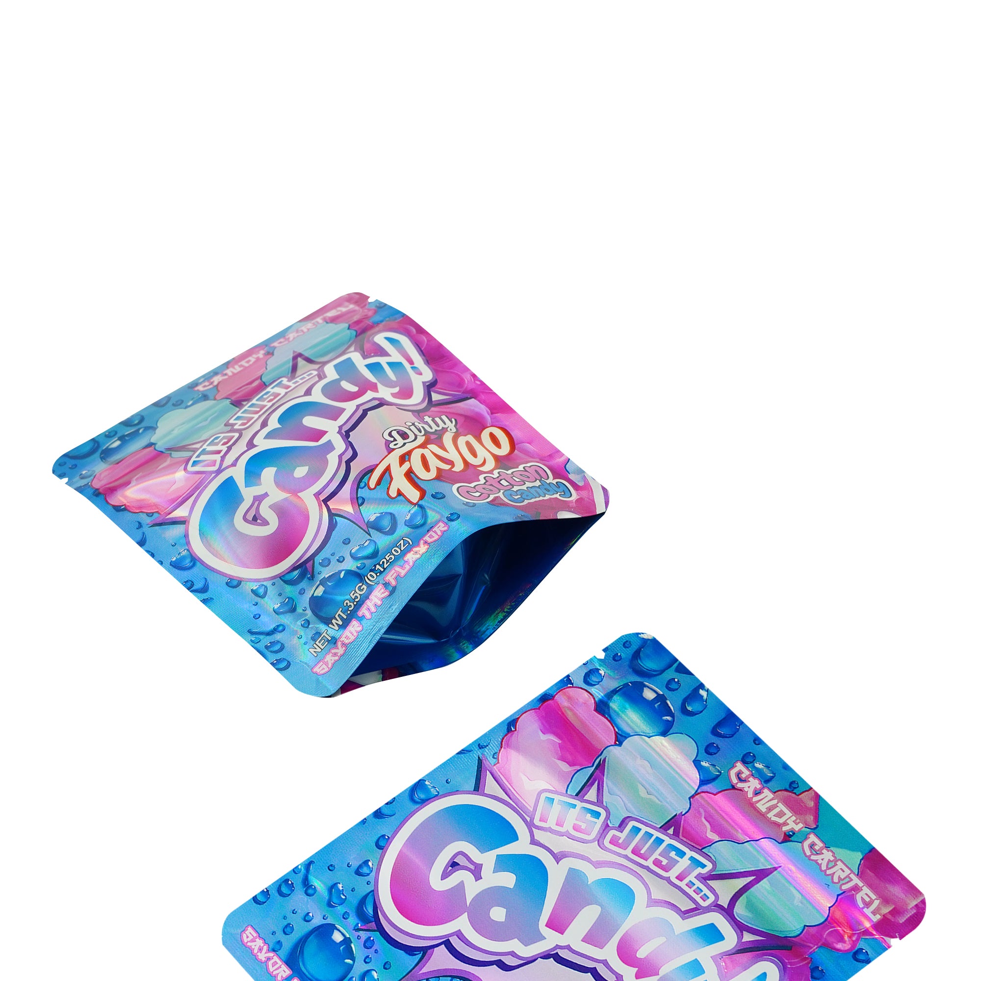 Holographic Assorted Its Just... Designed Smell Proof Metallized Foil Stand Strong® Bags